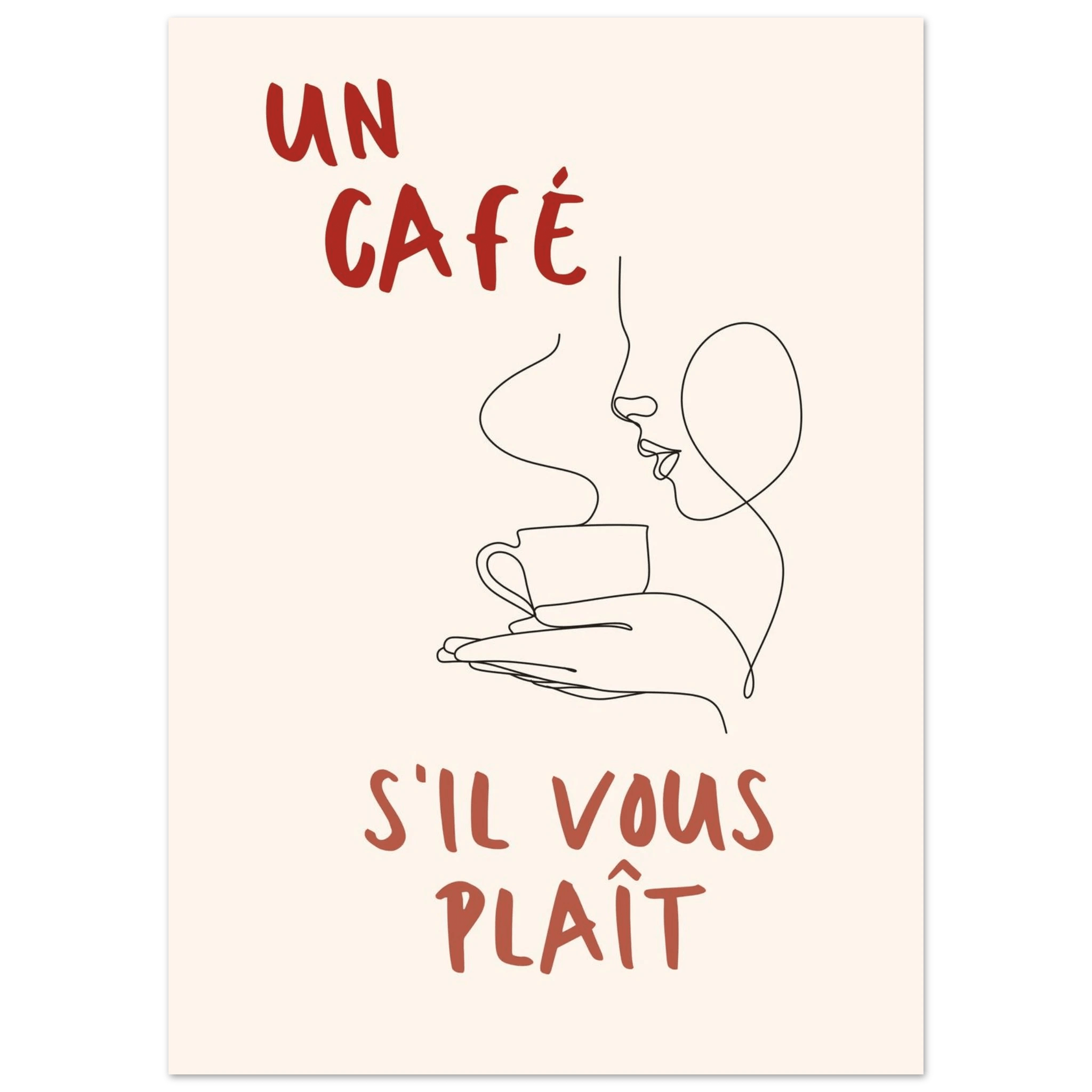 Un Café S'il Vous Plait - Poster - Arthena