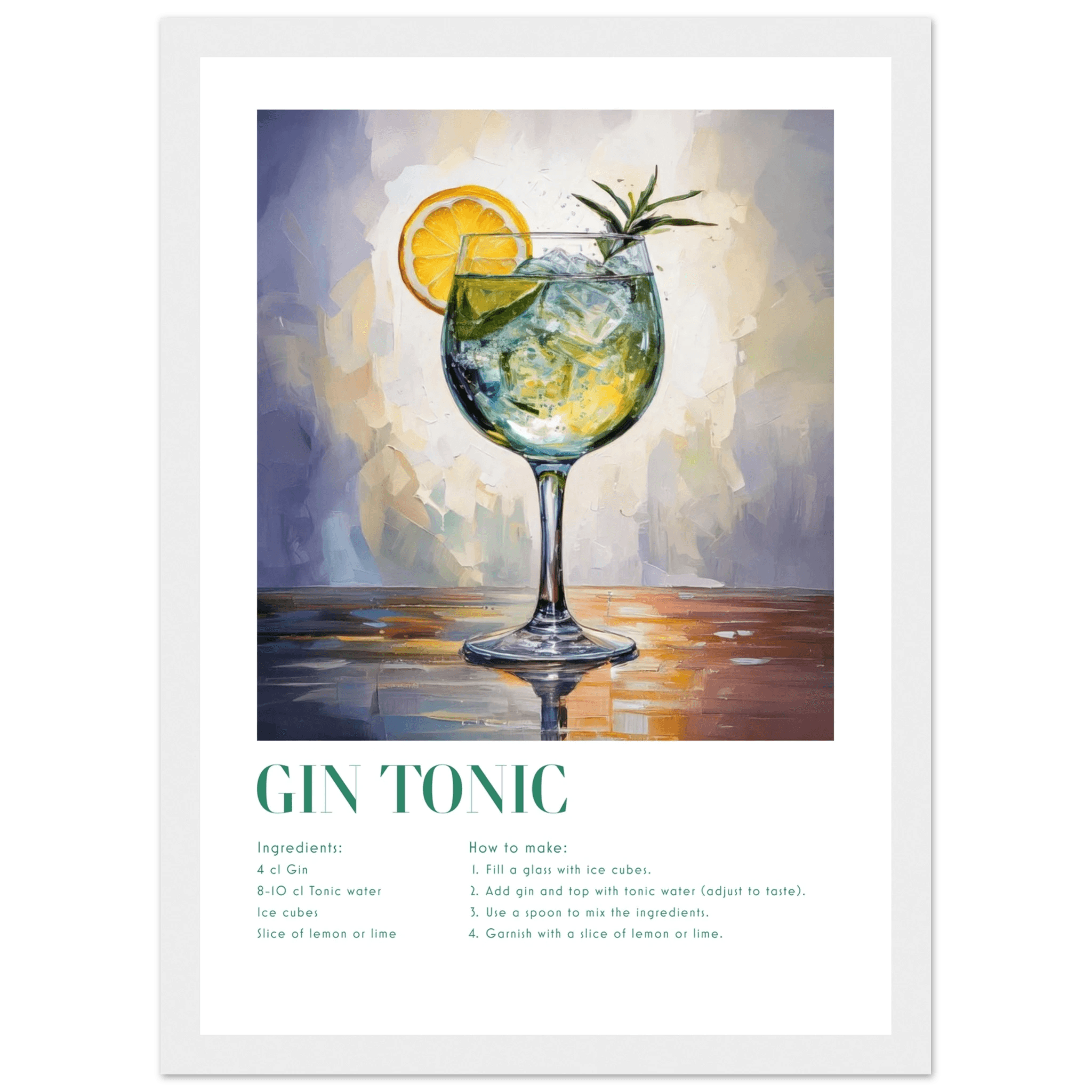 Gin Tonic - Poster - Arthena