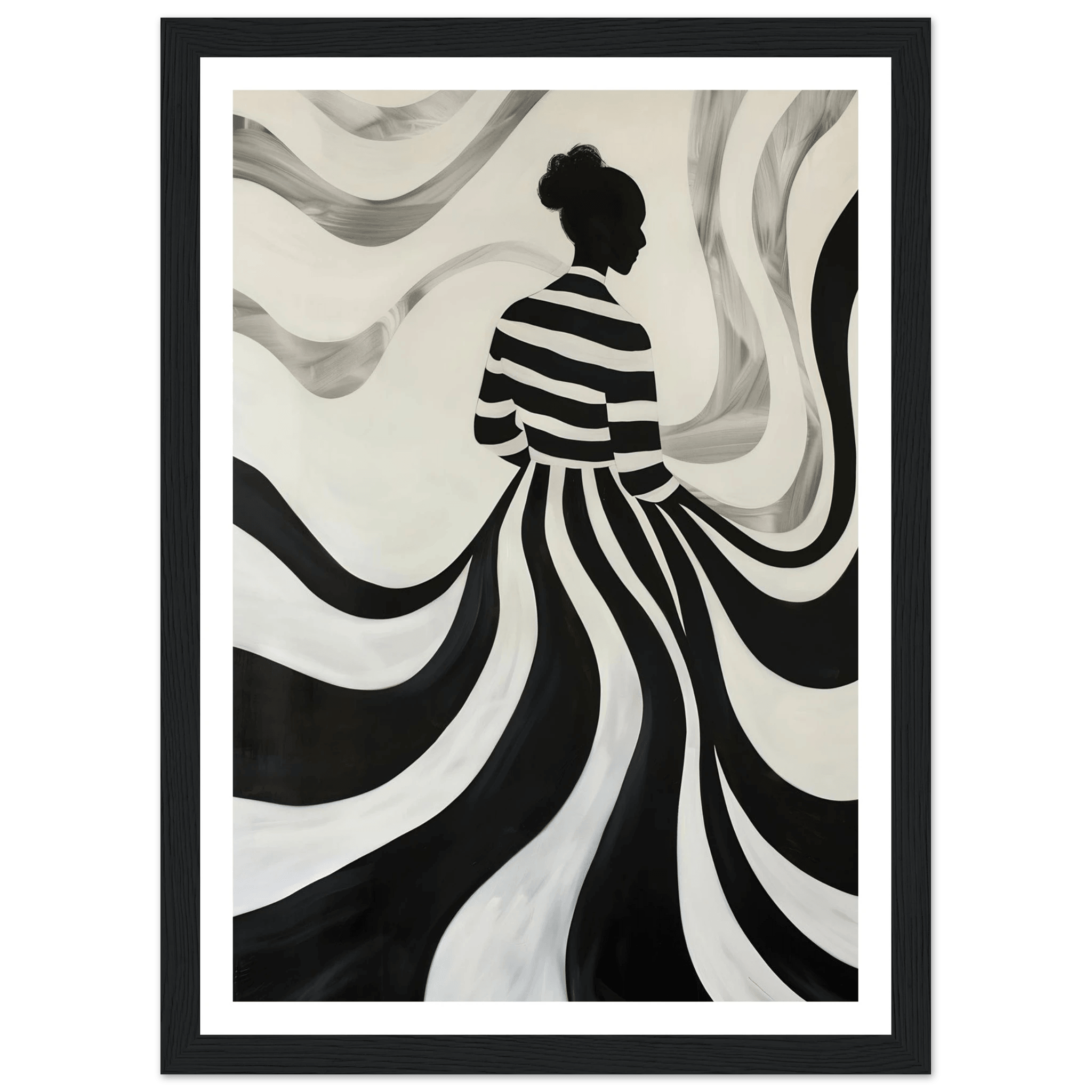 The Striped Silhouette - Poster - Arthena