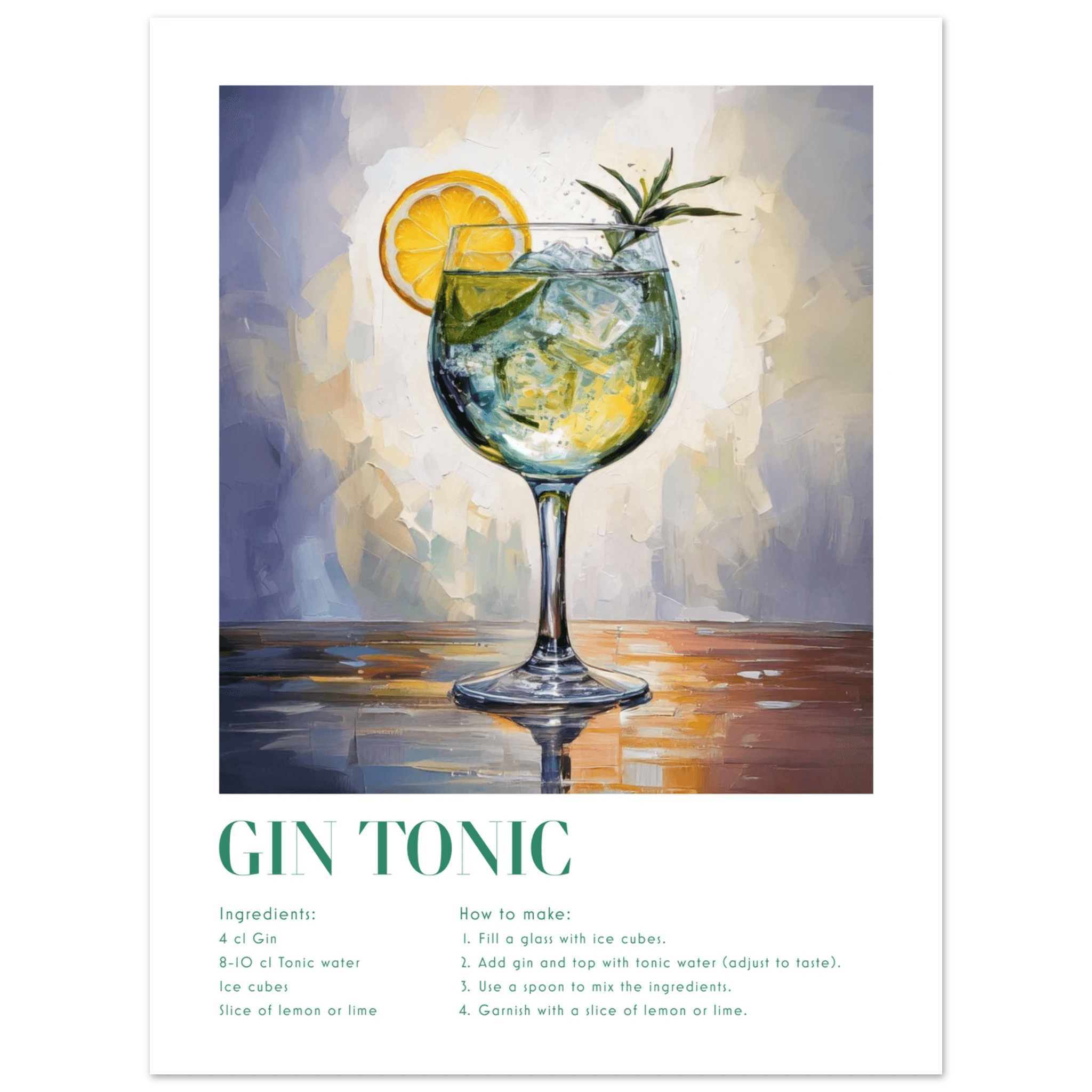 Gin Tonic - Poster - Arthena
