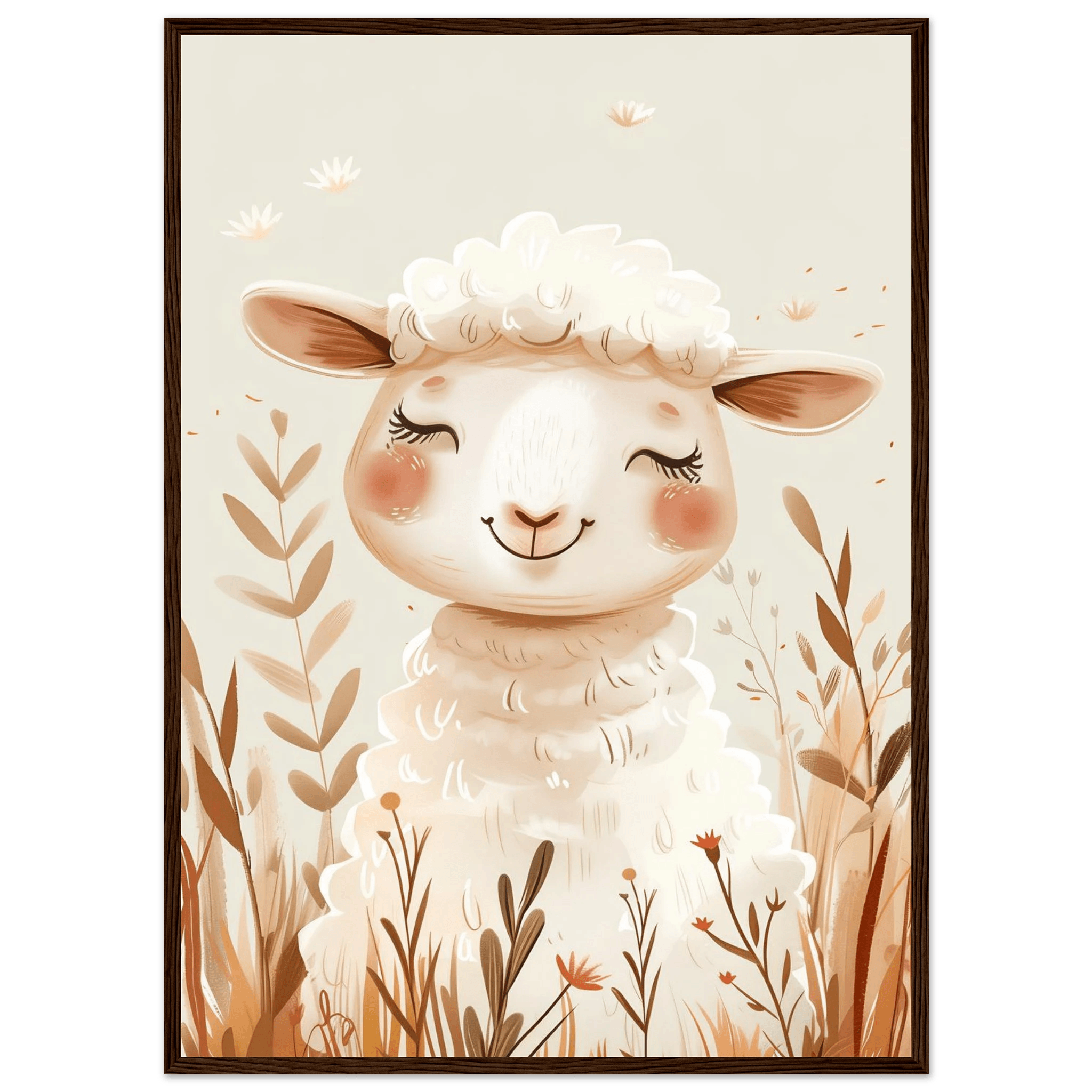 Cute Wooly Sheep - Poster - Arthena