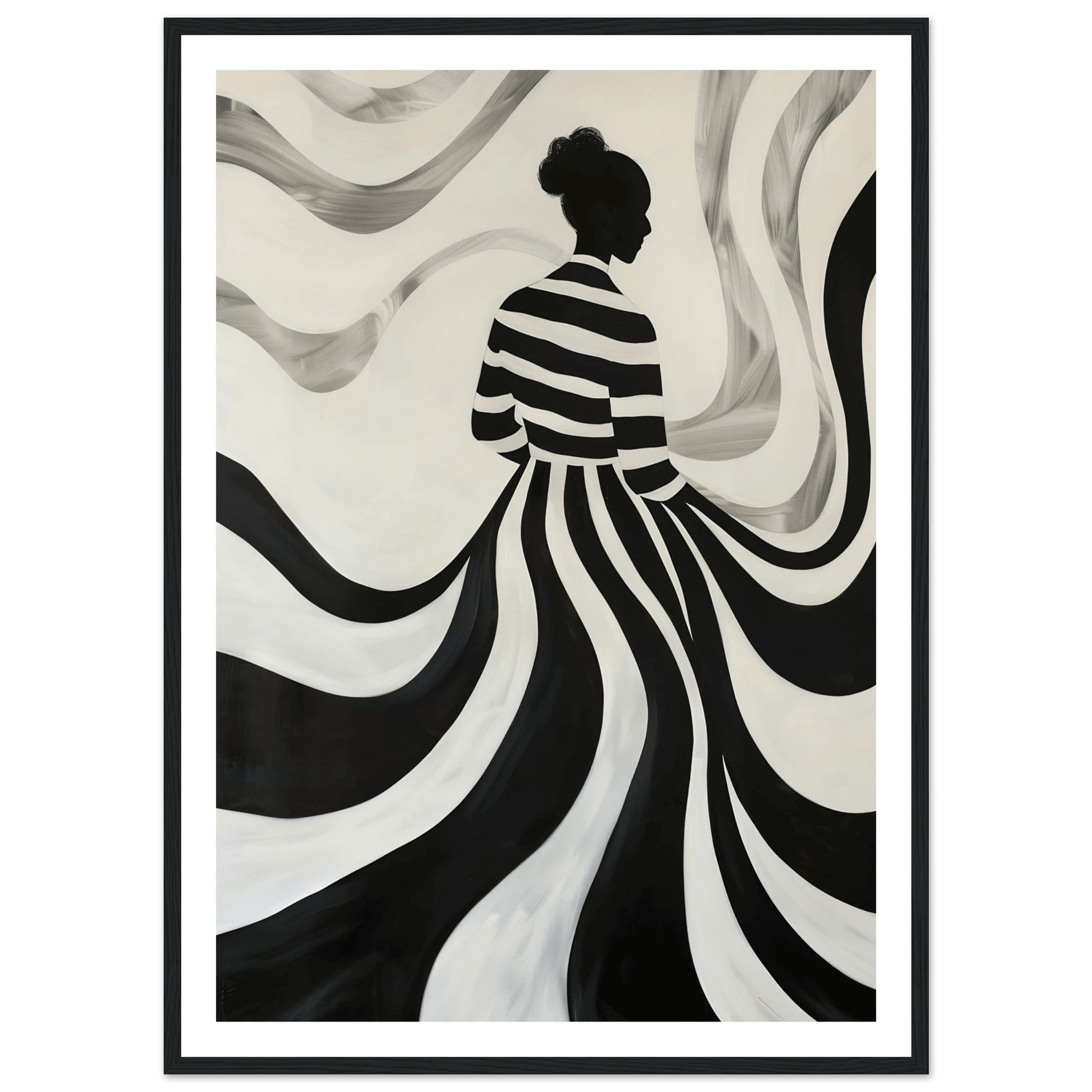 The Striped Silhouette - Poster - Arthena