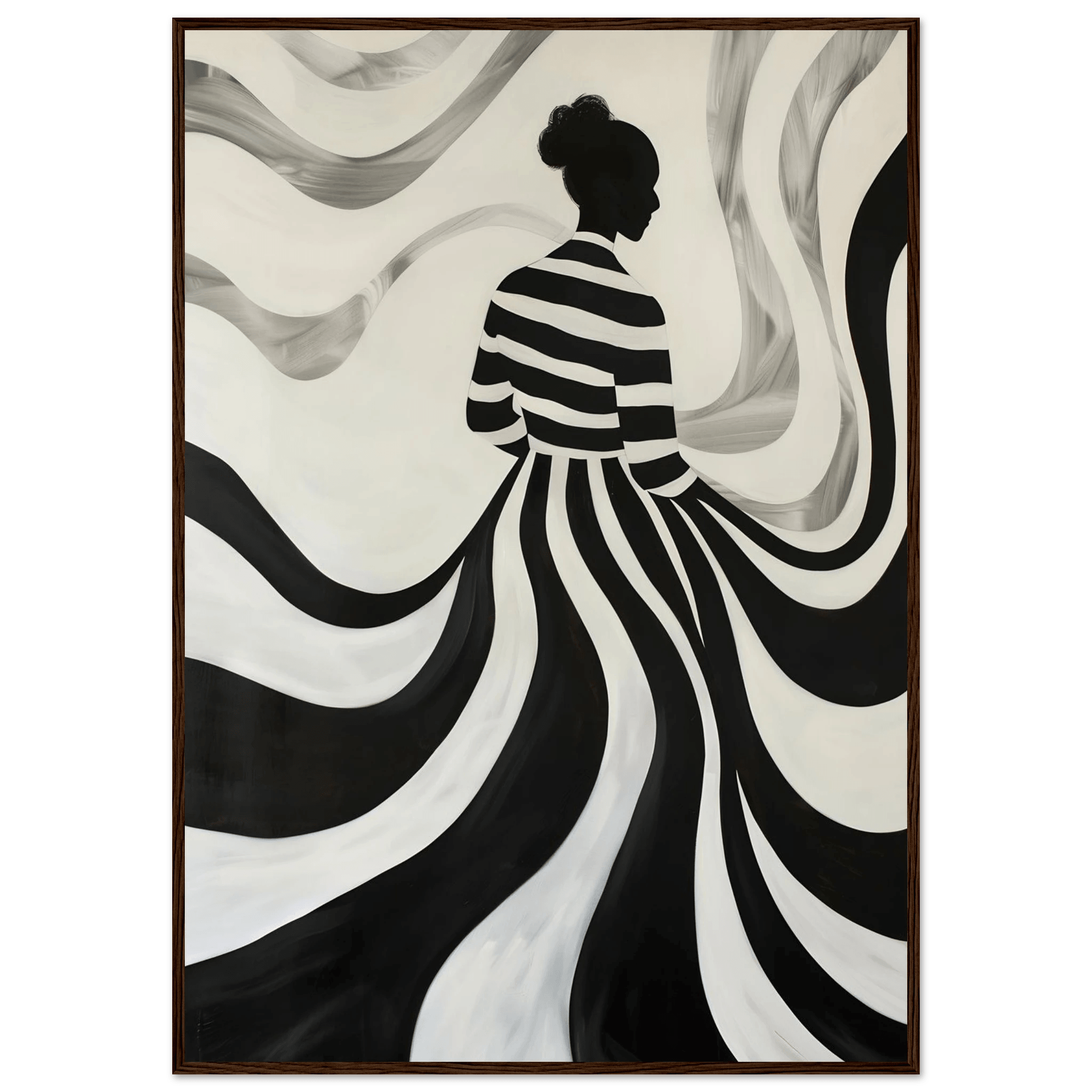 The Striped Silhouette - Poster - Arthena
