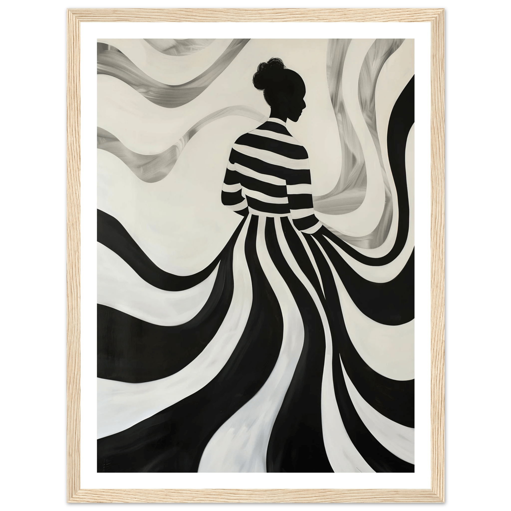 The Striped Silhouette - Poster - Arthena