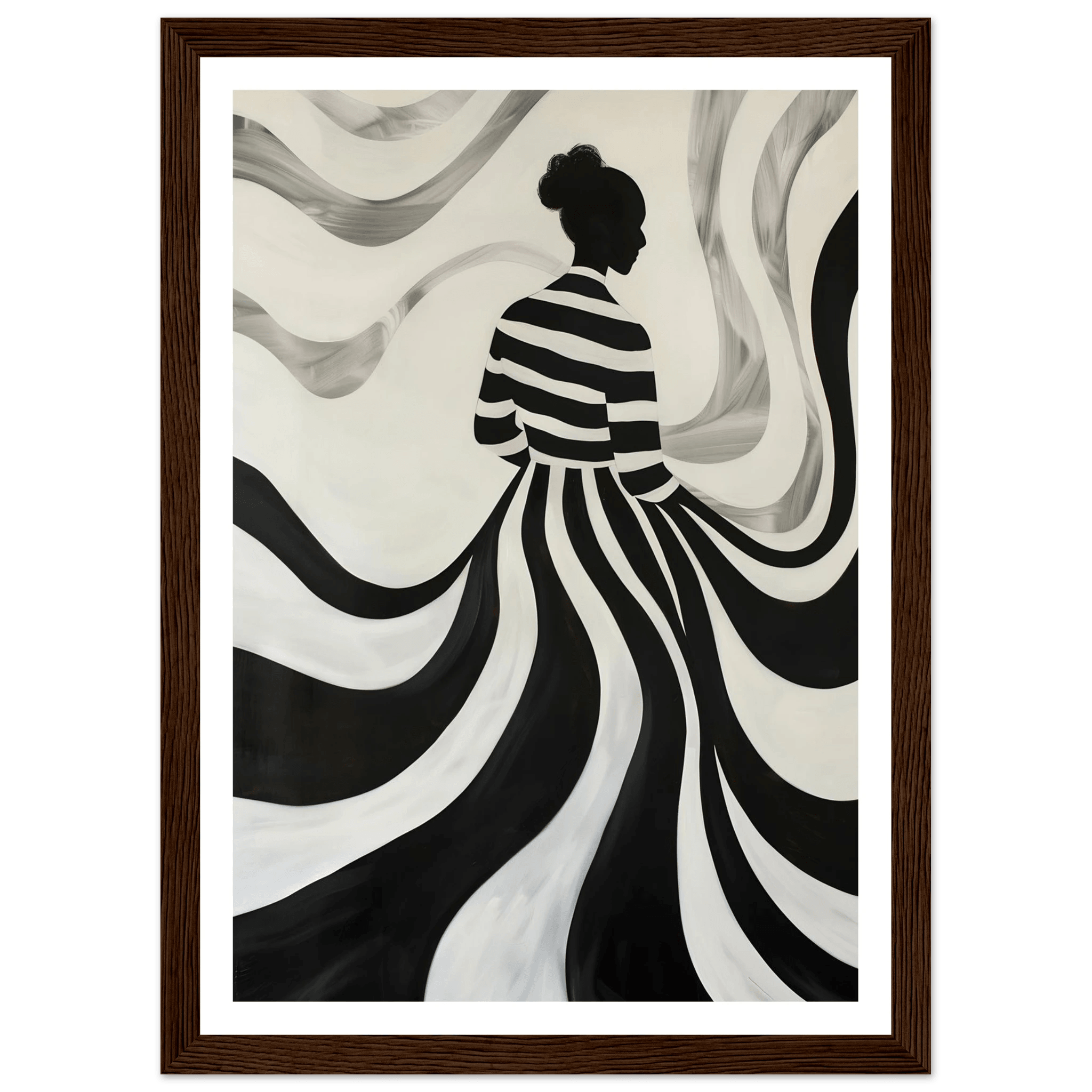 The Striped Silhouette - Poster - Arthena