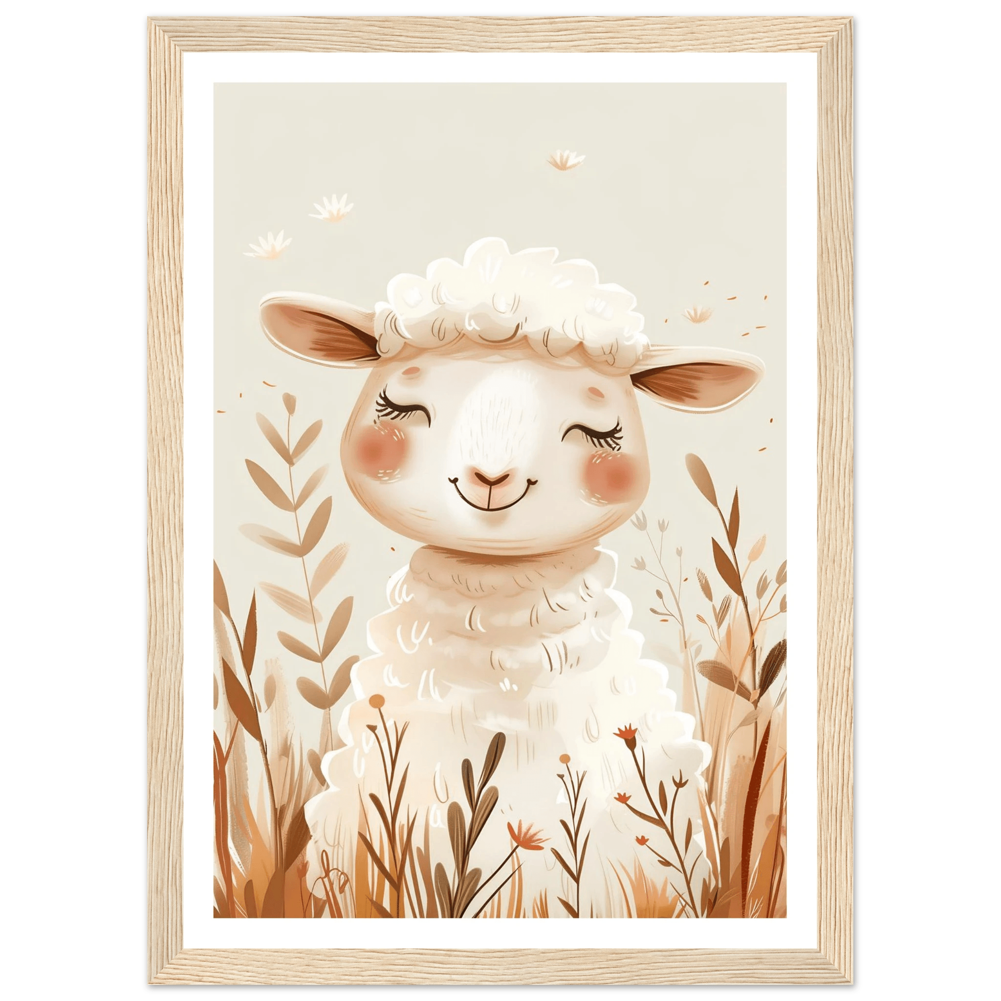 Cute Wooly Sheep - Poster - Arthena
