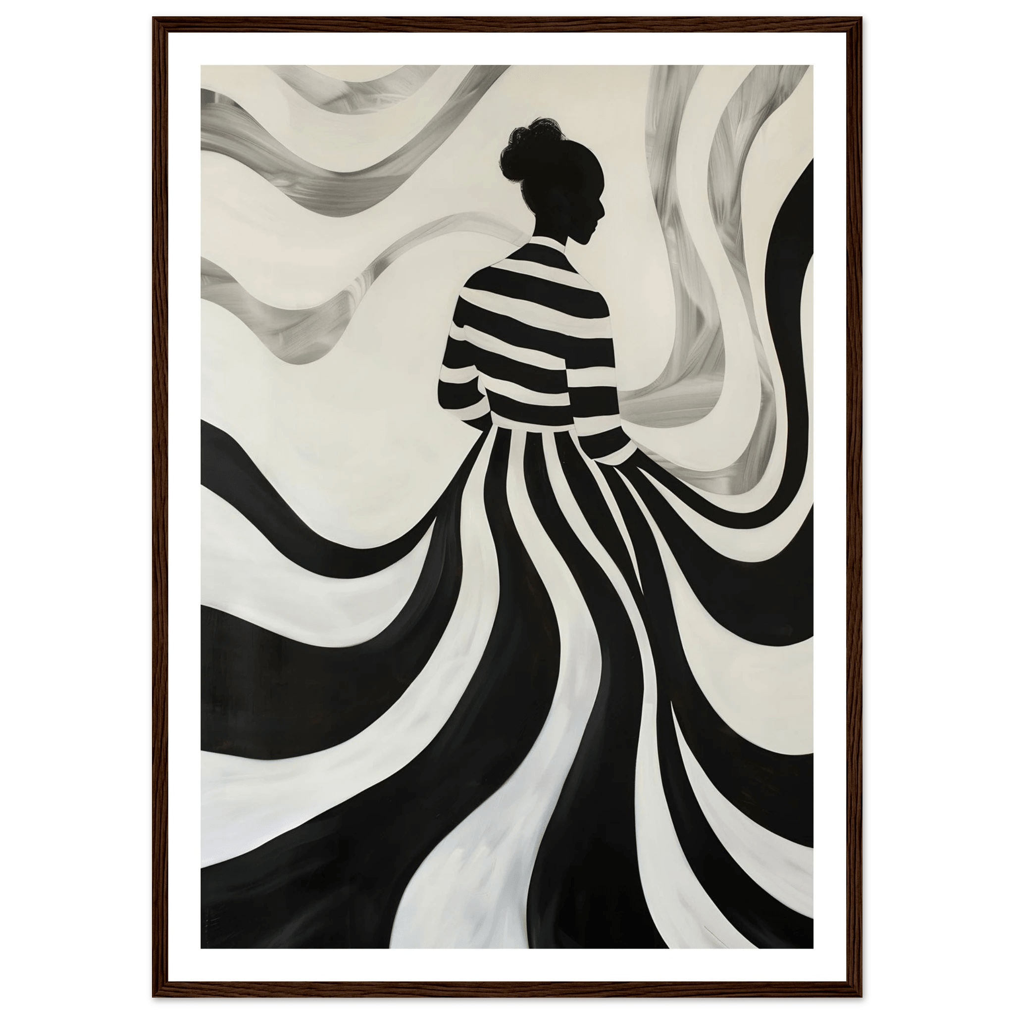 The Striped Silhouette - Poster - Arthena