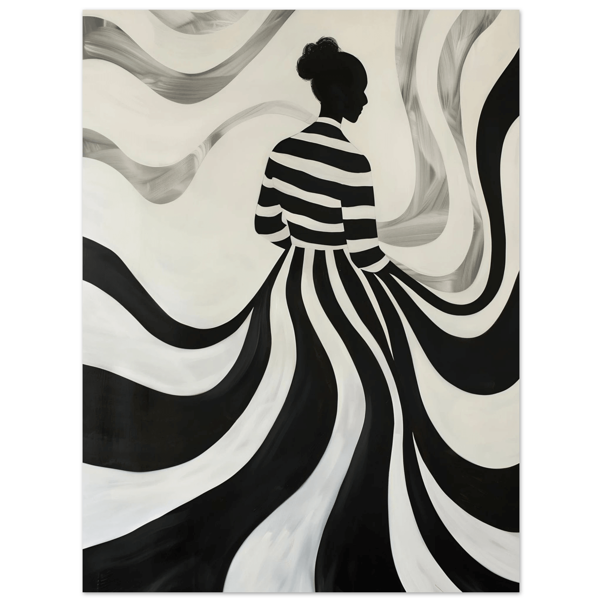 The Striped Silhouette - Poster - Arthena