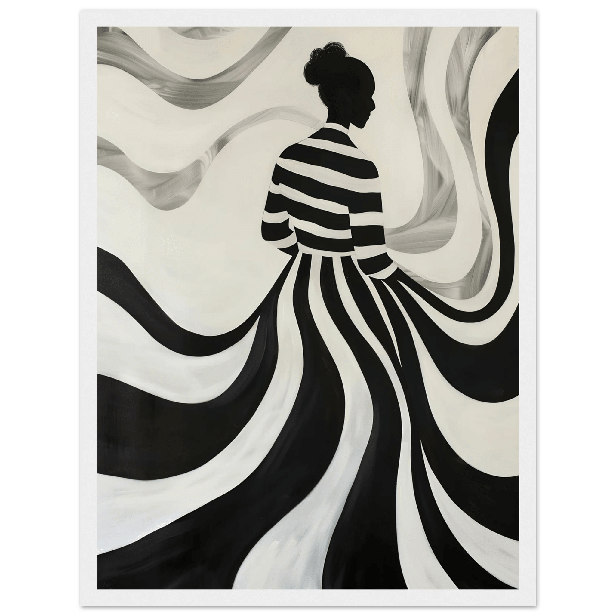 The Striped Silhouette - Poster - Arthena