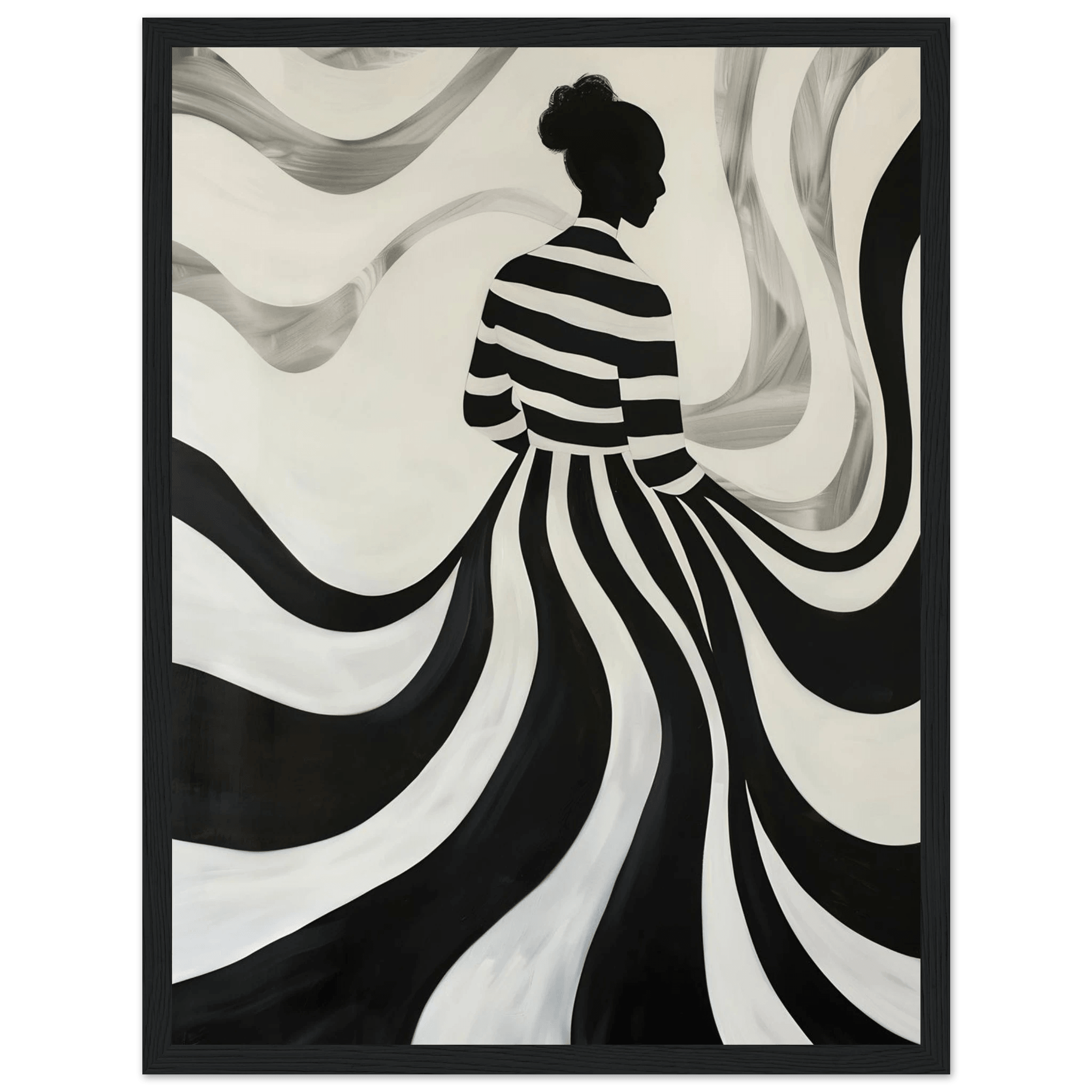 The Striped Silhouette - Poster - Arthena