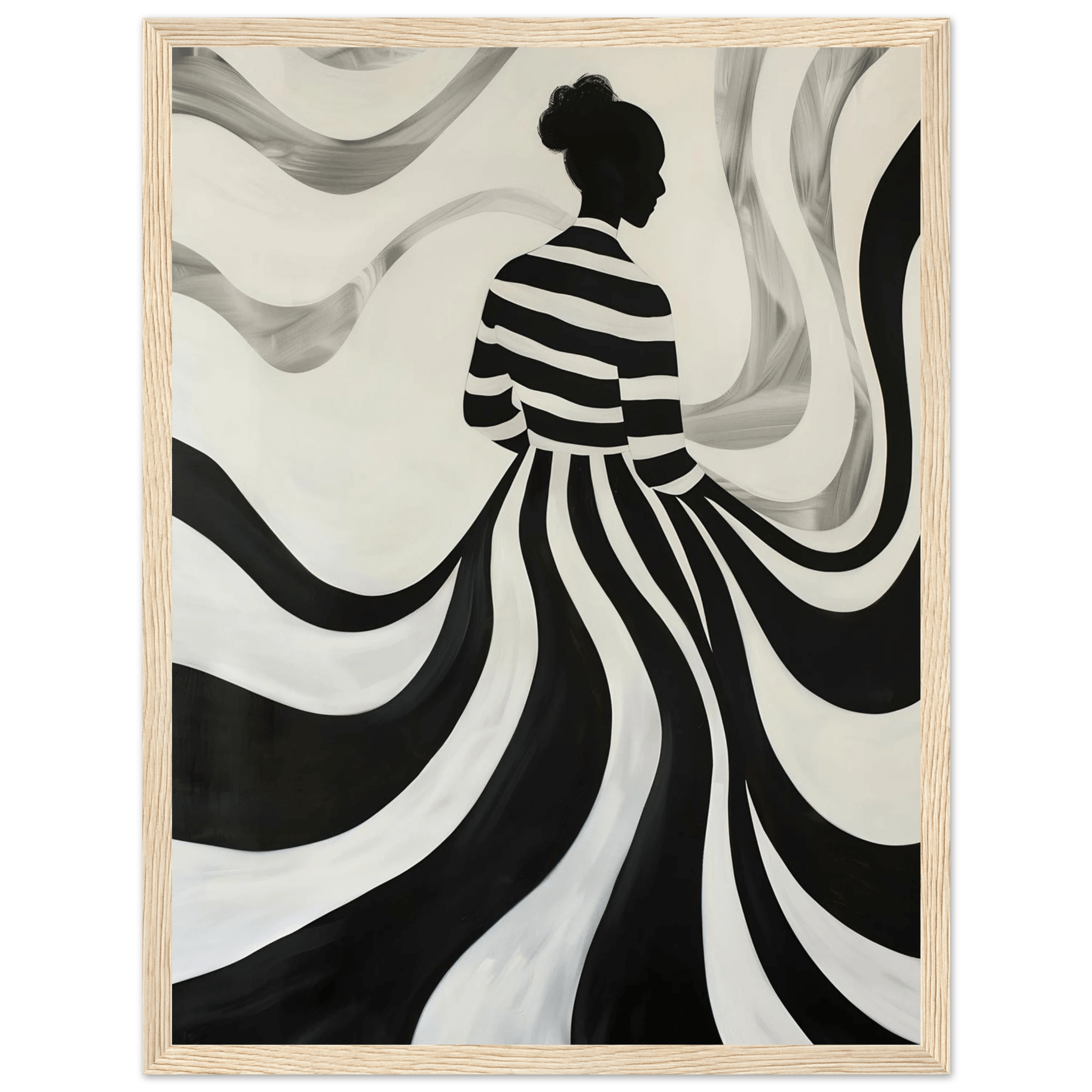 The Striped Silhouette - Poster - Arthena