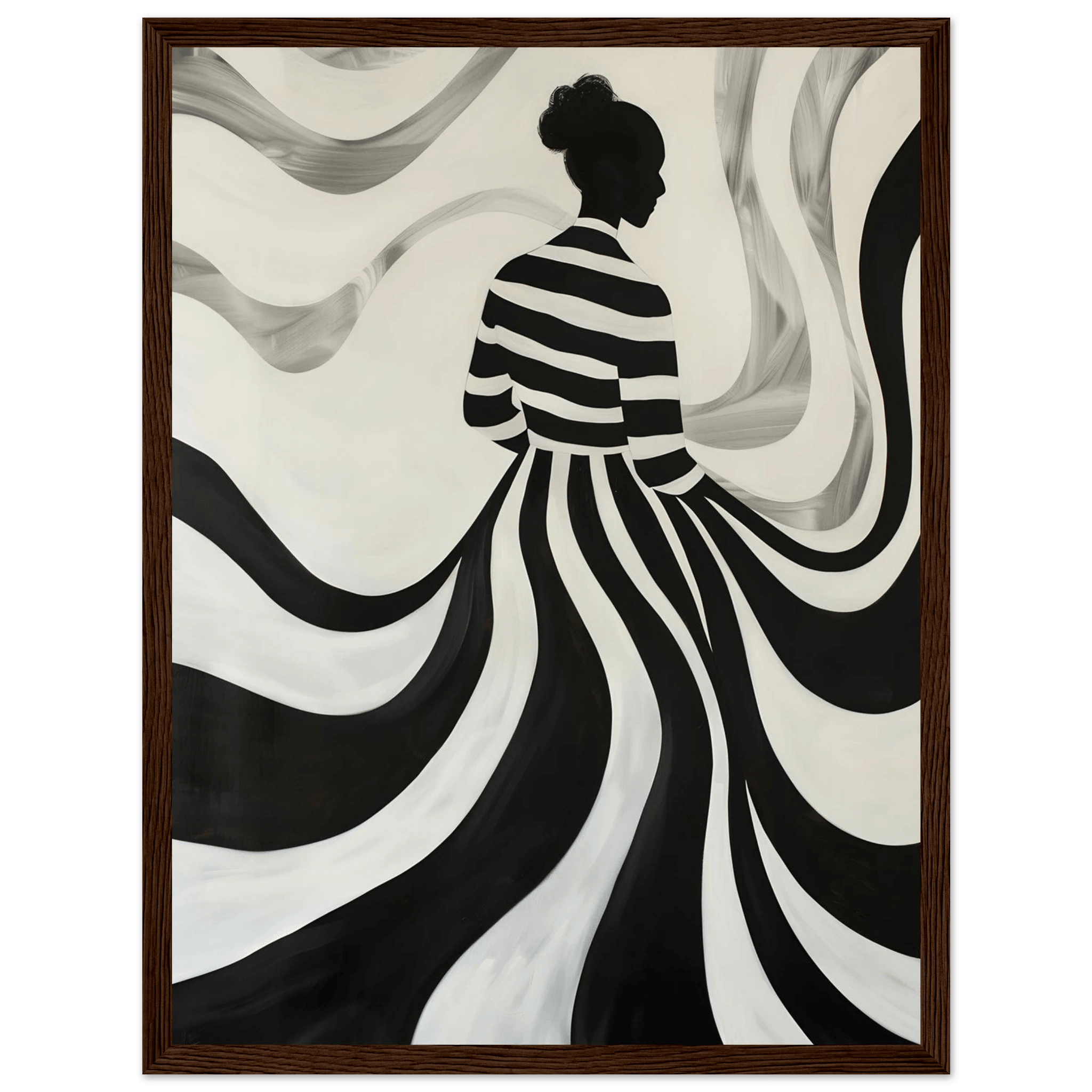 The Striped Silhouette - Poster - Arthena