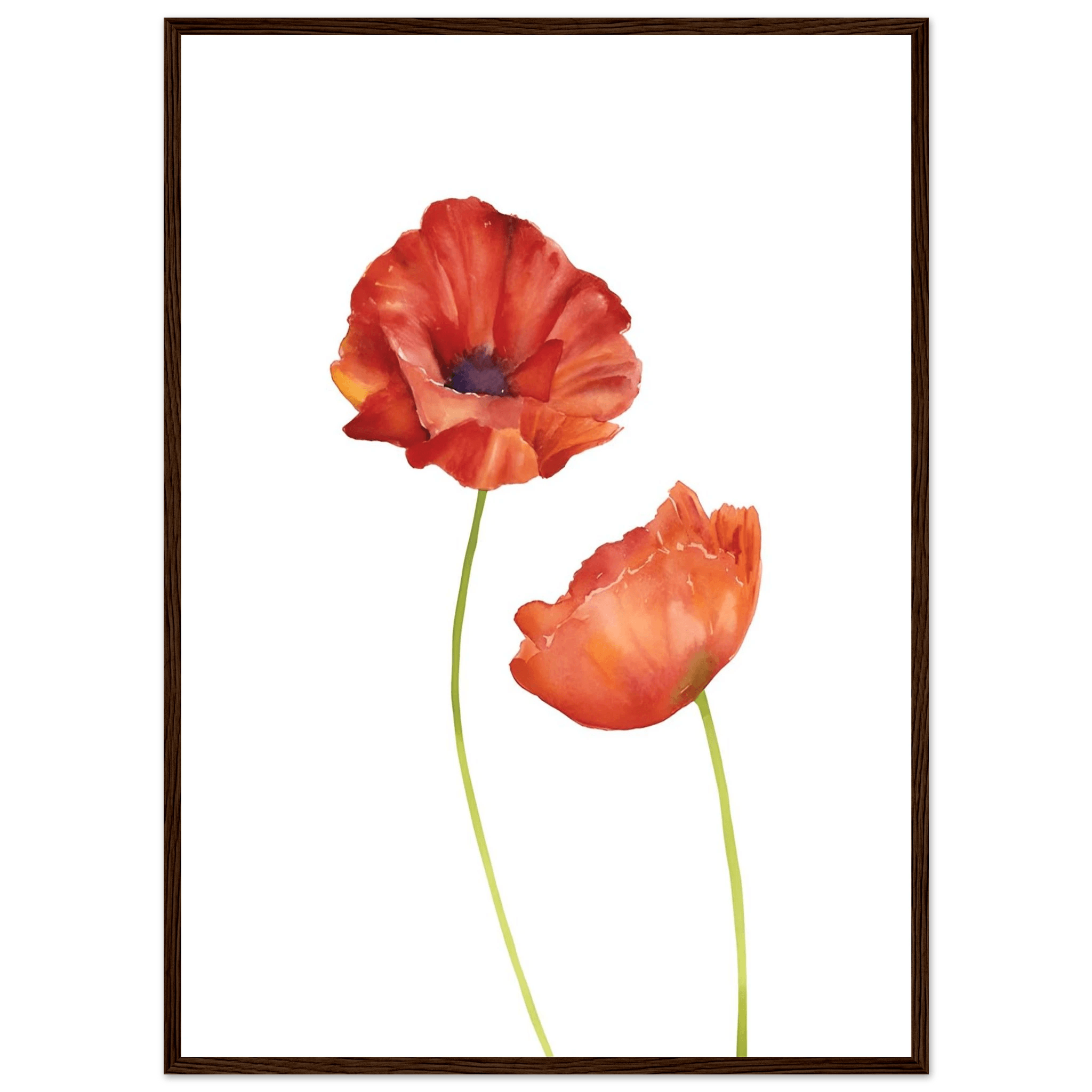 Watercolor Red Poppies - Poster - Arthena