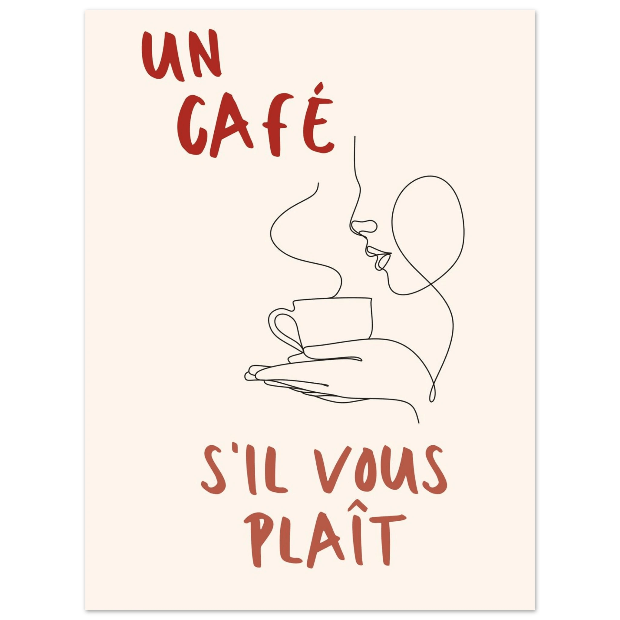 Un Café S'il Vous Plait - Poster - Arthena