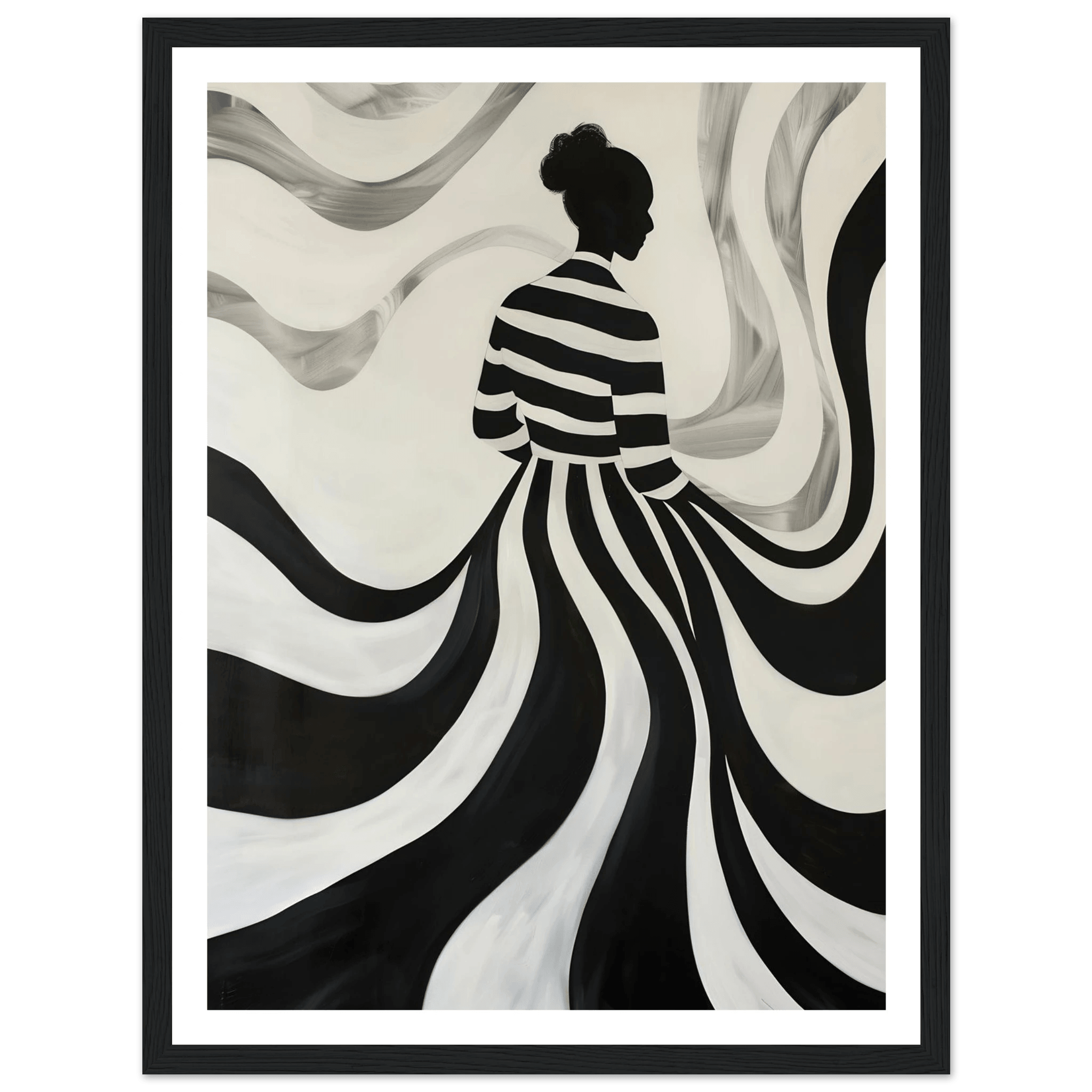 The Striped Silhouette - Poster - Arthena