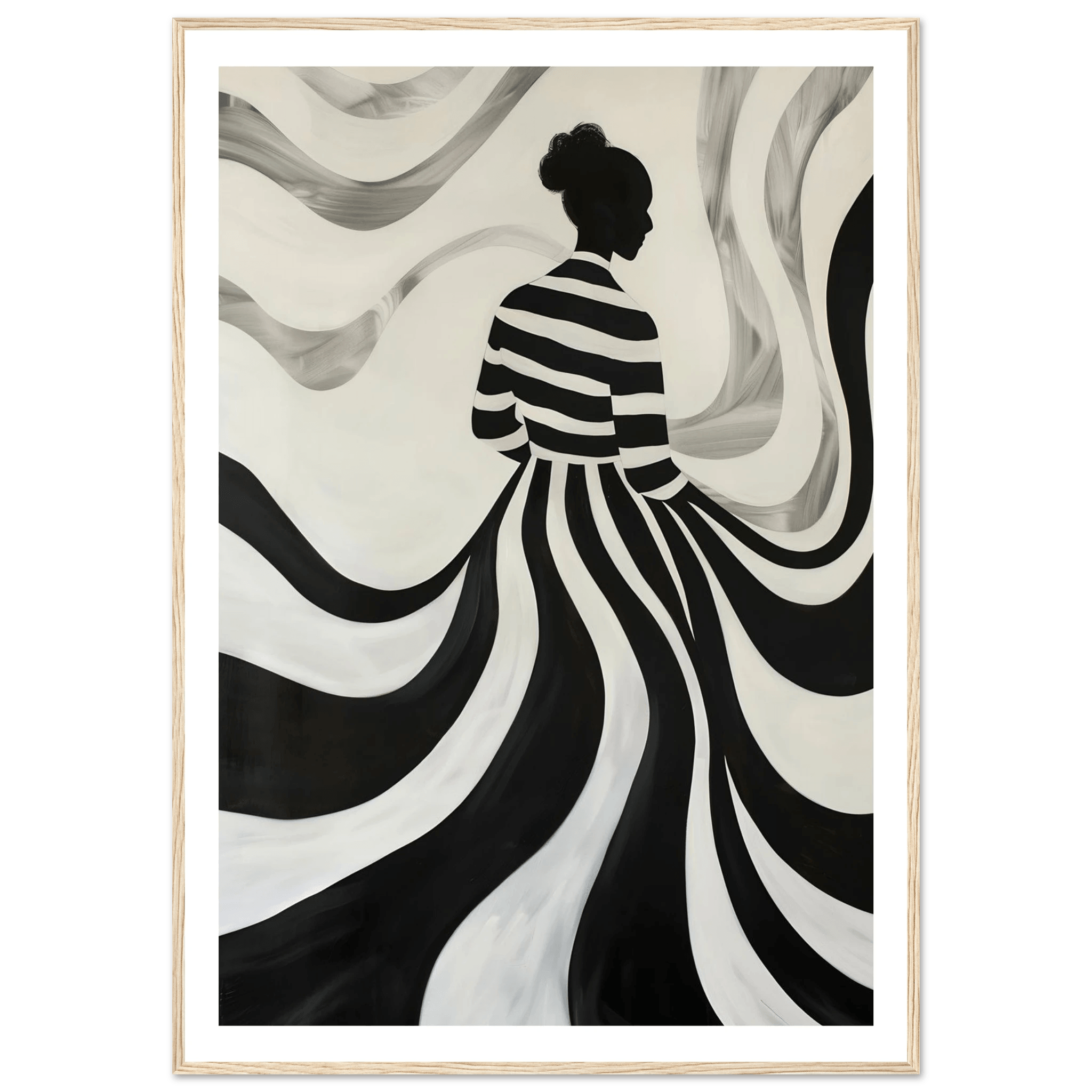 The Striped Silhouette - Poster - Arthena