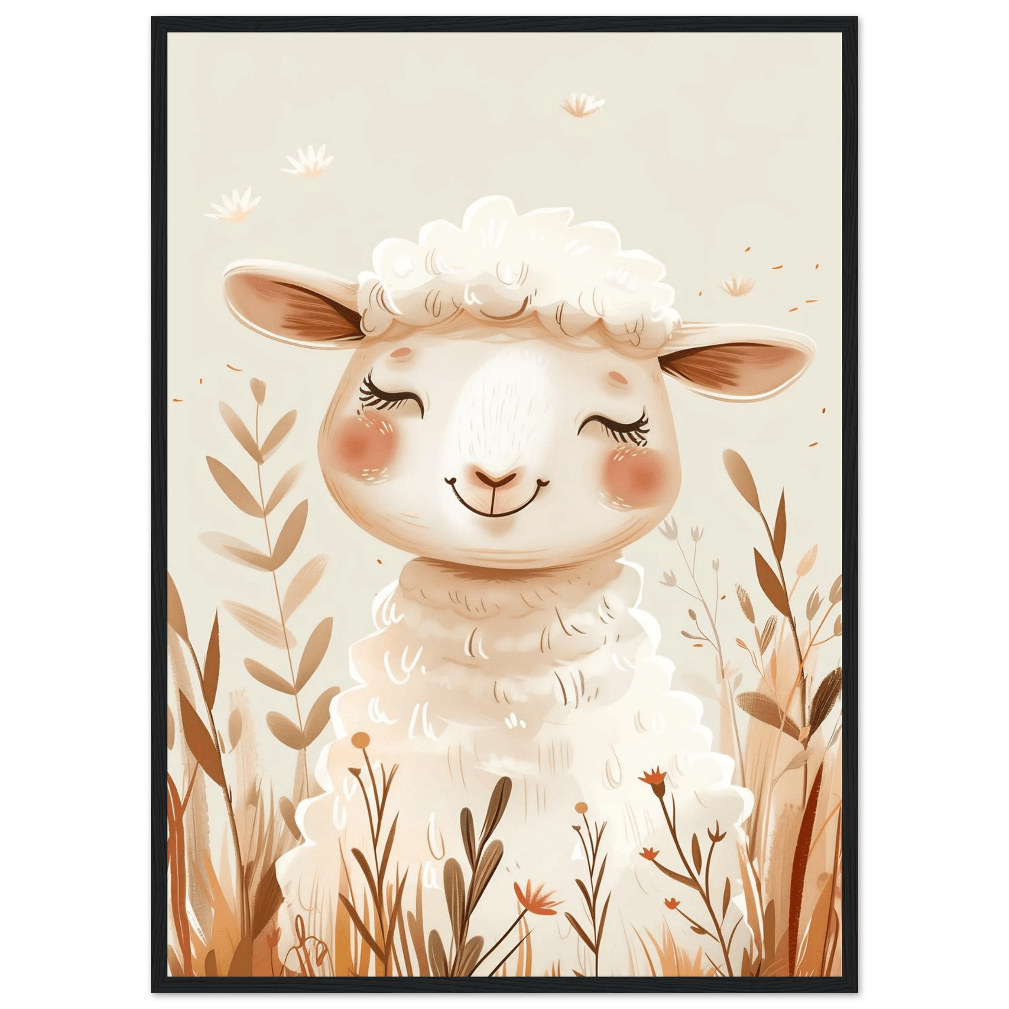 Cute Wooly Sheep - Poster - Arthena