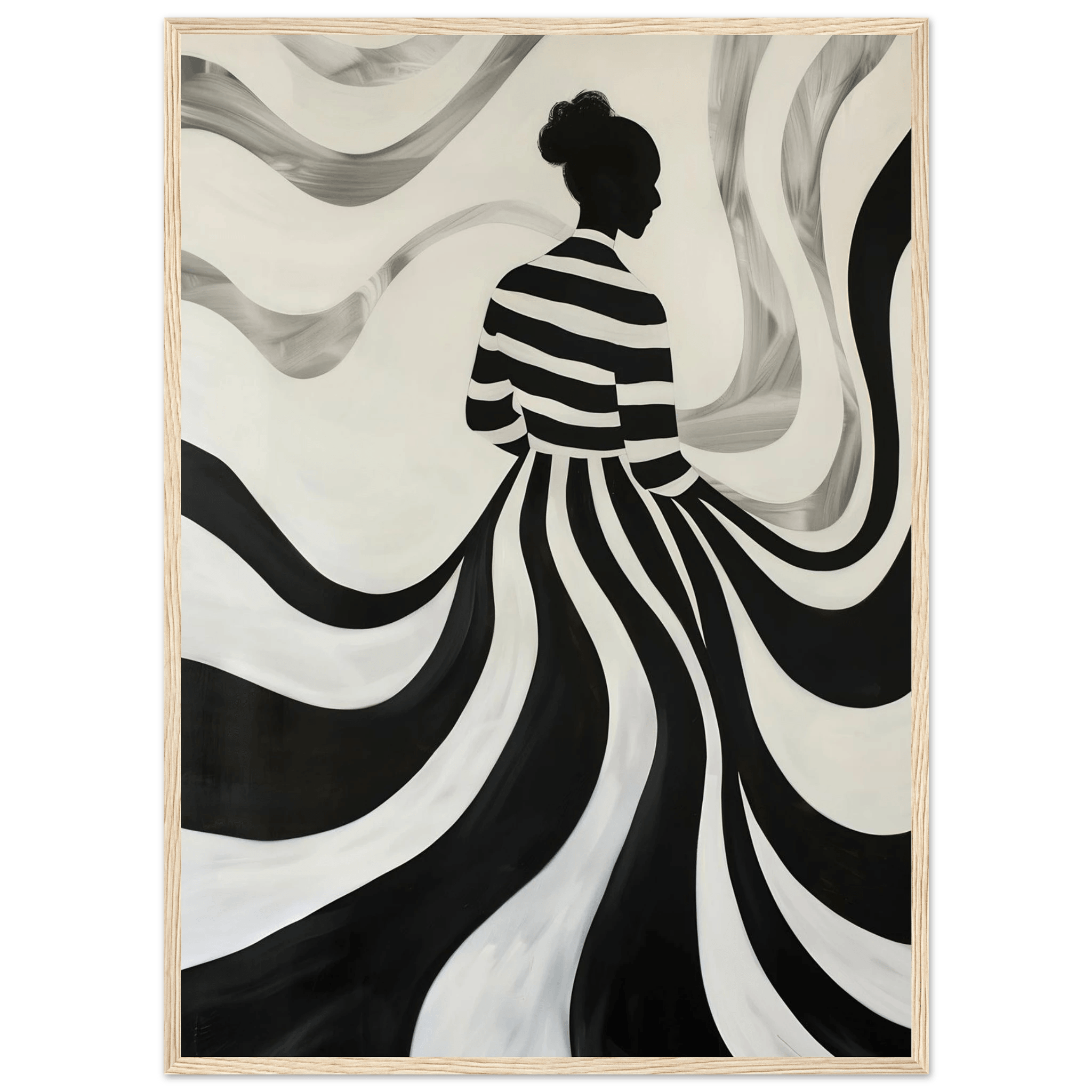 The Striped Silhouette - Poster - Arthena