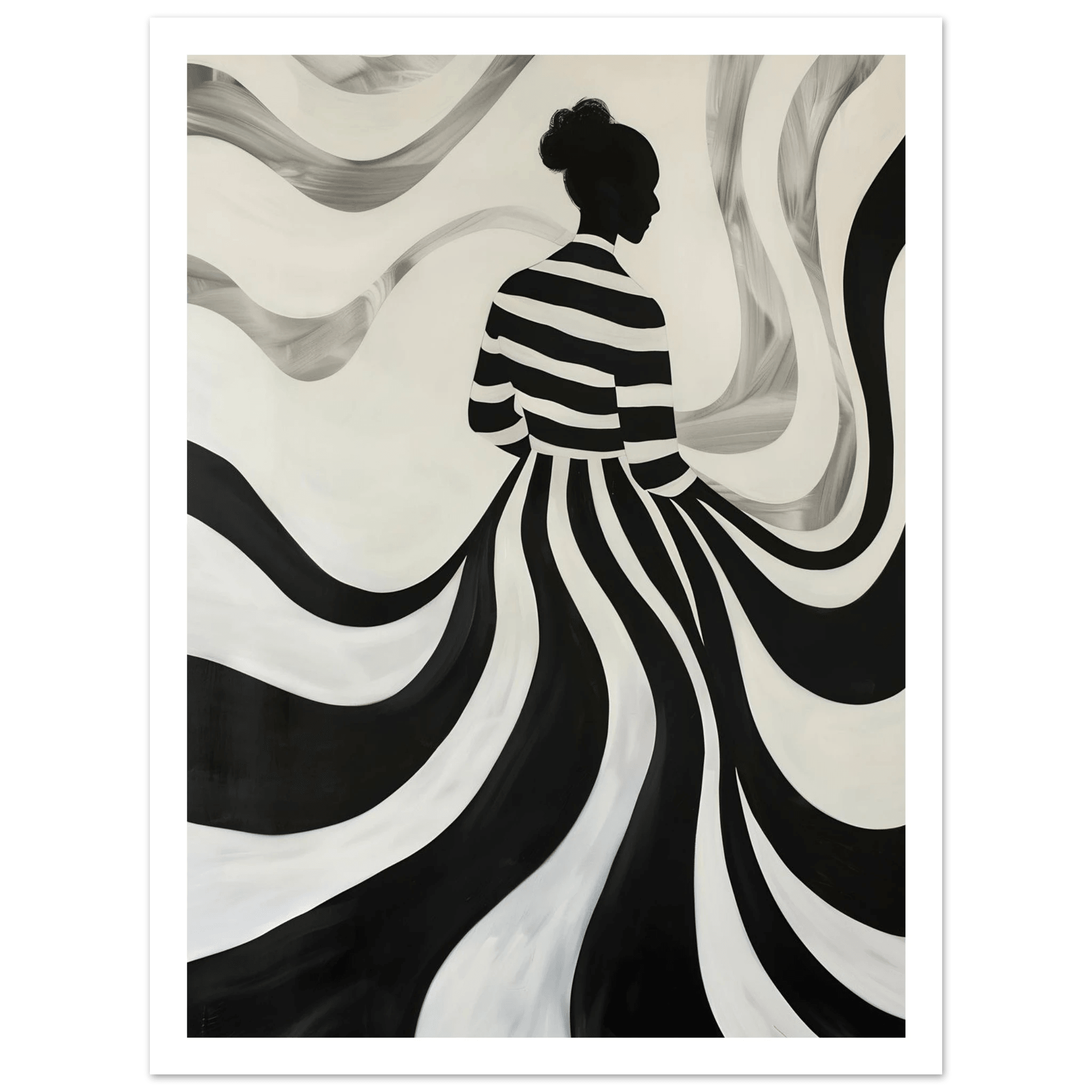 The Striped Silhouette - Poster - Arthena
