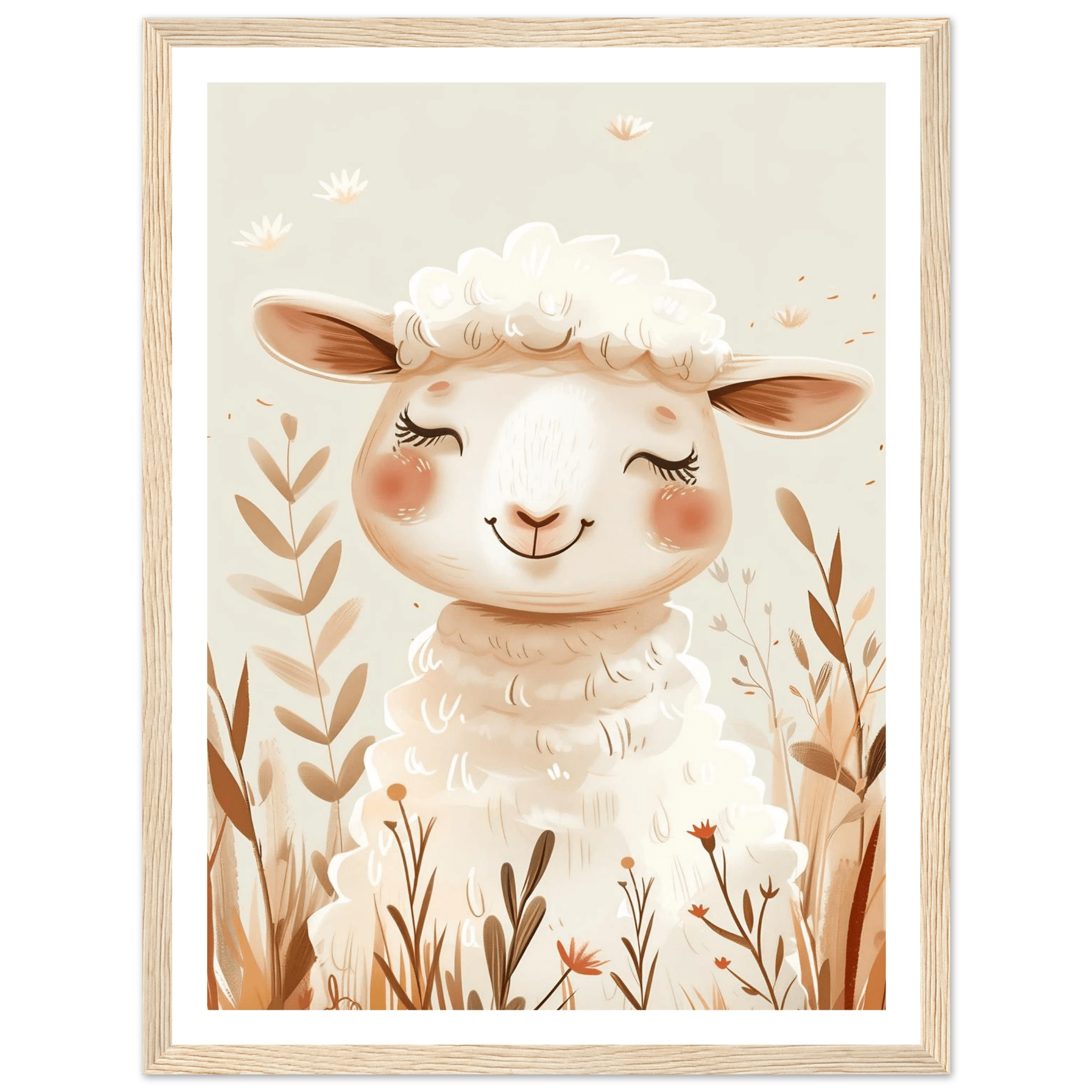 Cute Wooly Sheep - Poster - Arthena