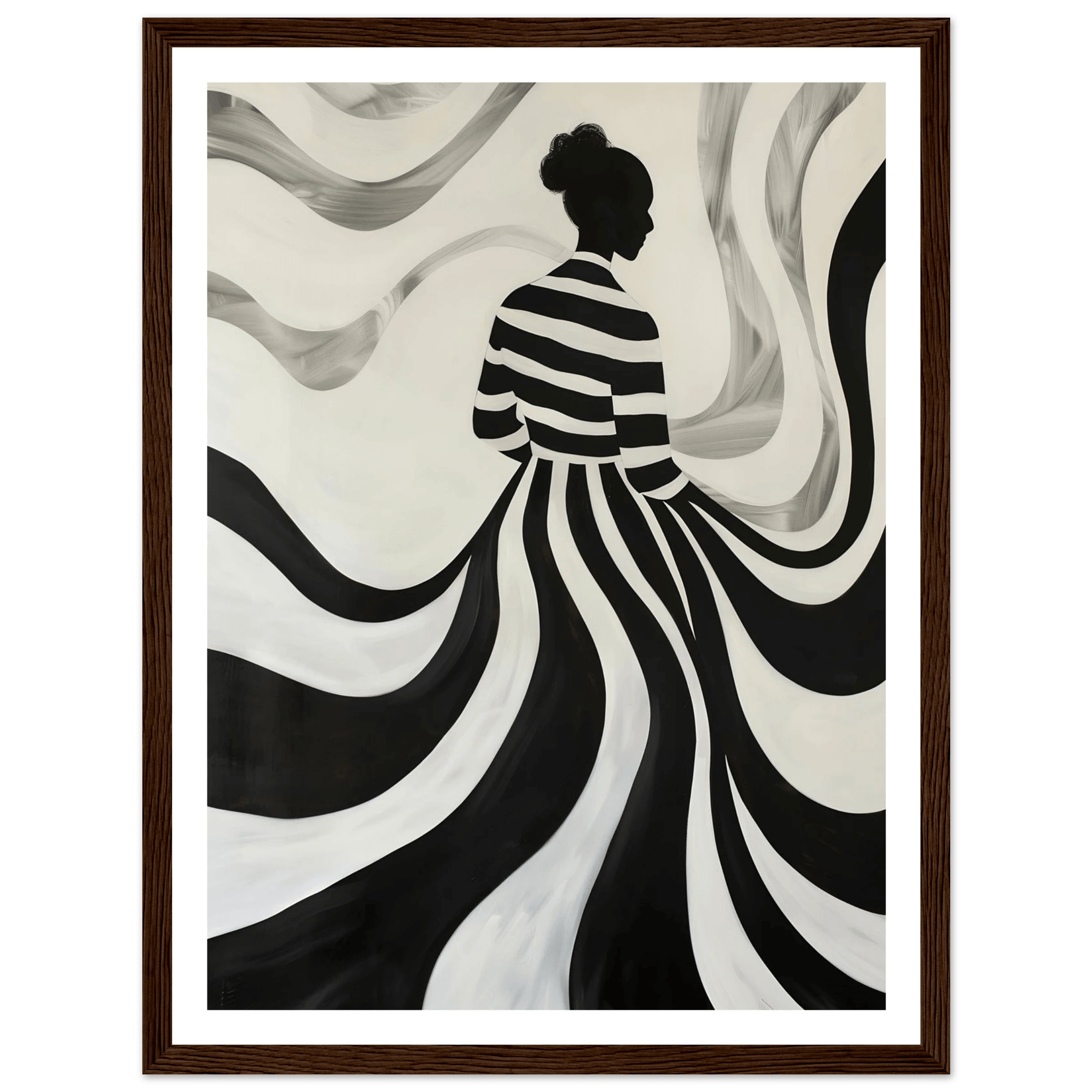 The Striped Silhouette - Poster - Arthena