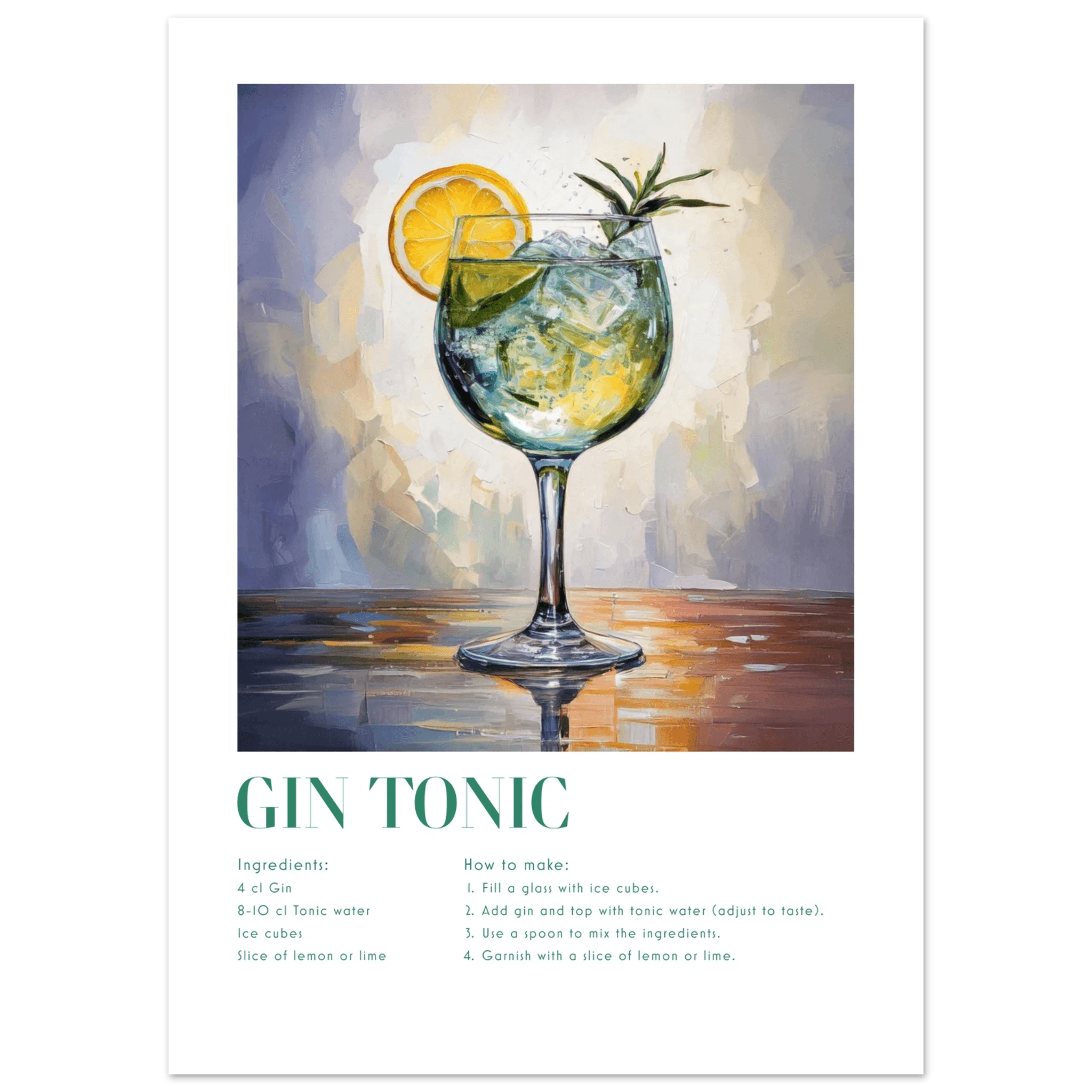 Gin Tonic - Poster - Arthena