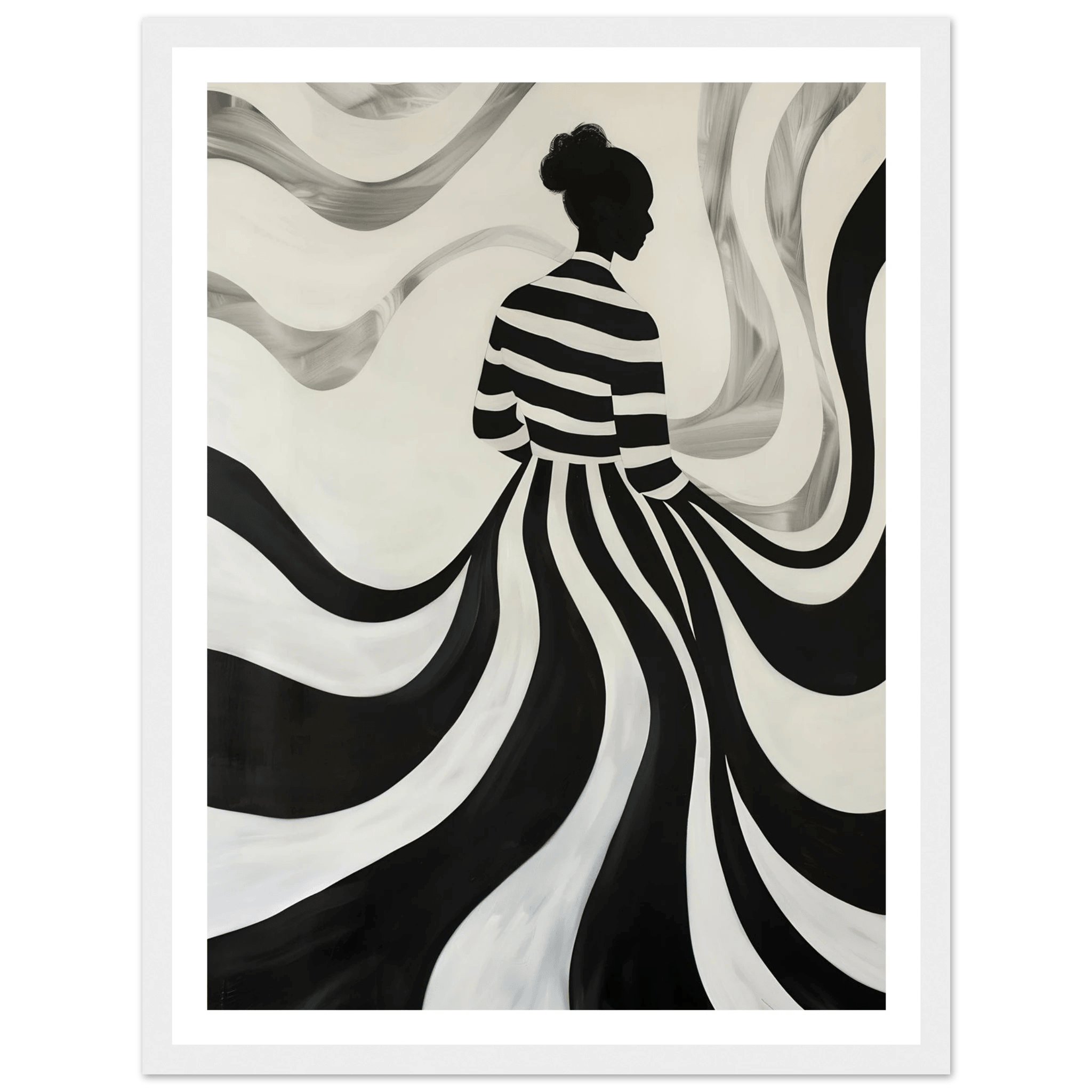 The Striped Silhouette - Poster - Arthena