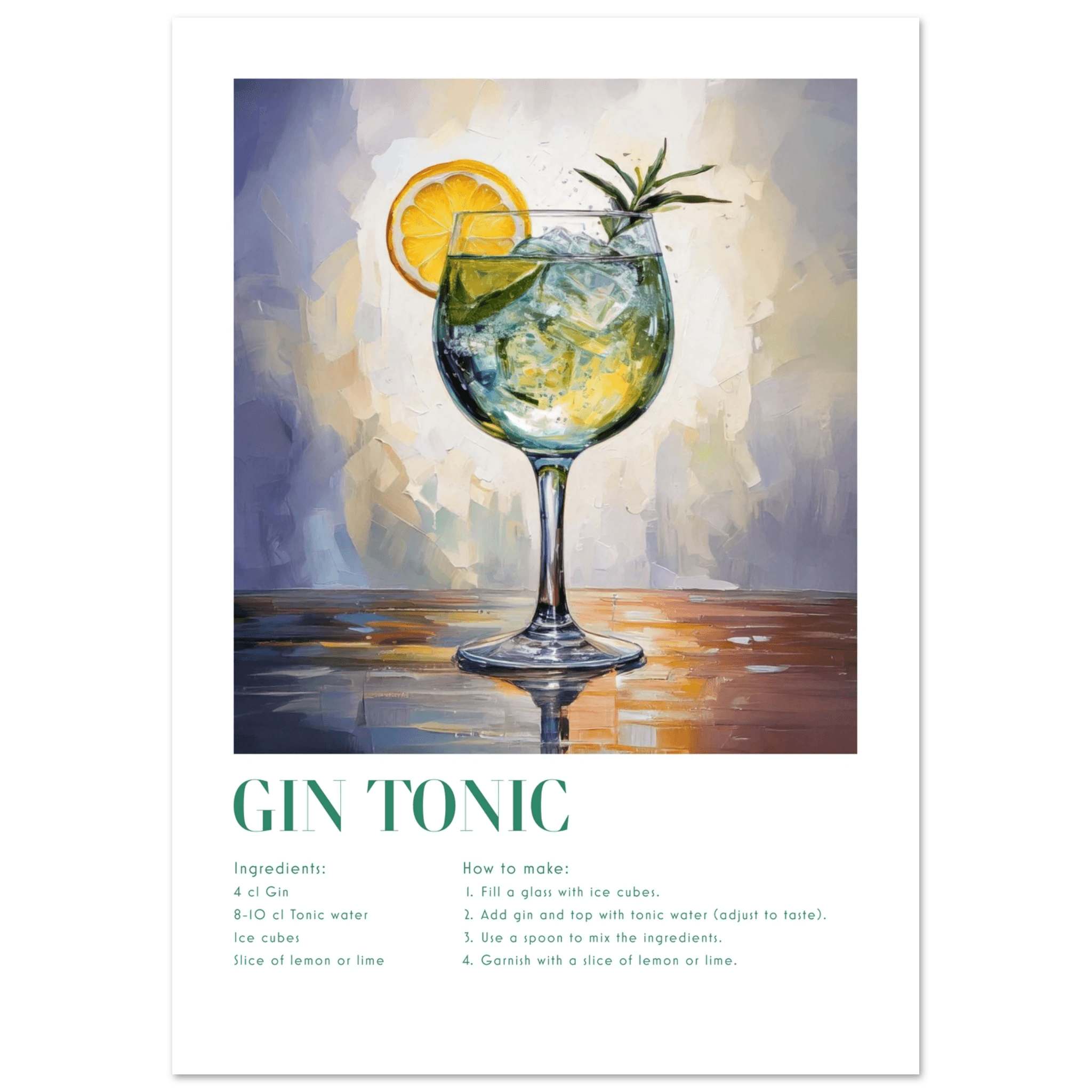 Gin Tonic - Poster - Arthena