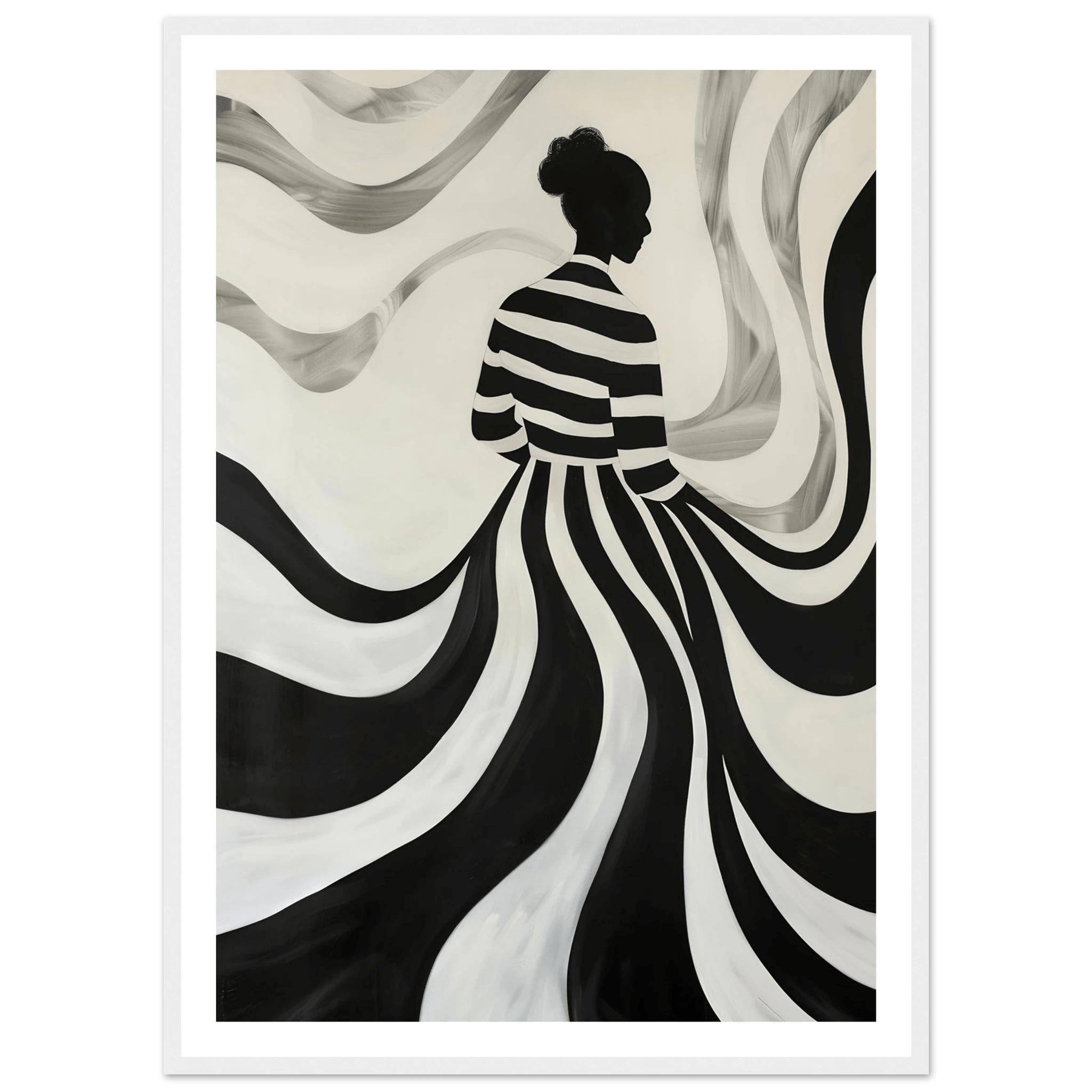 The Striped Silhouette - Poster - Arthena