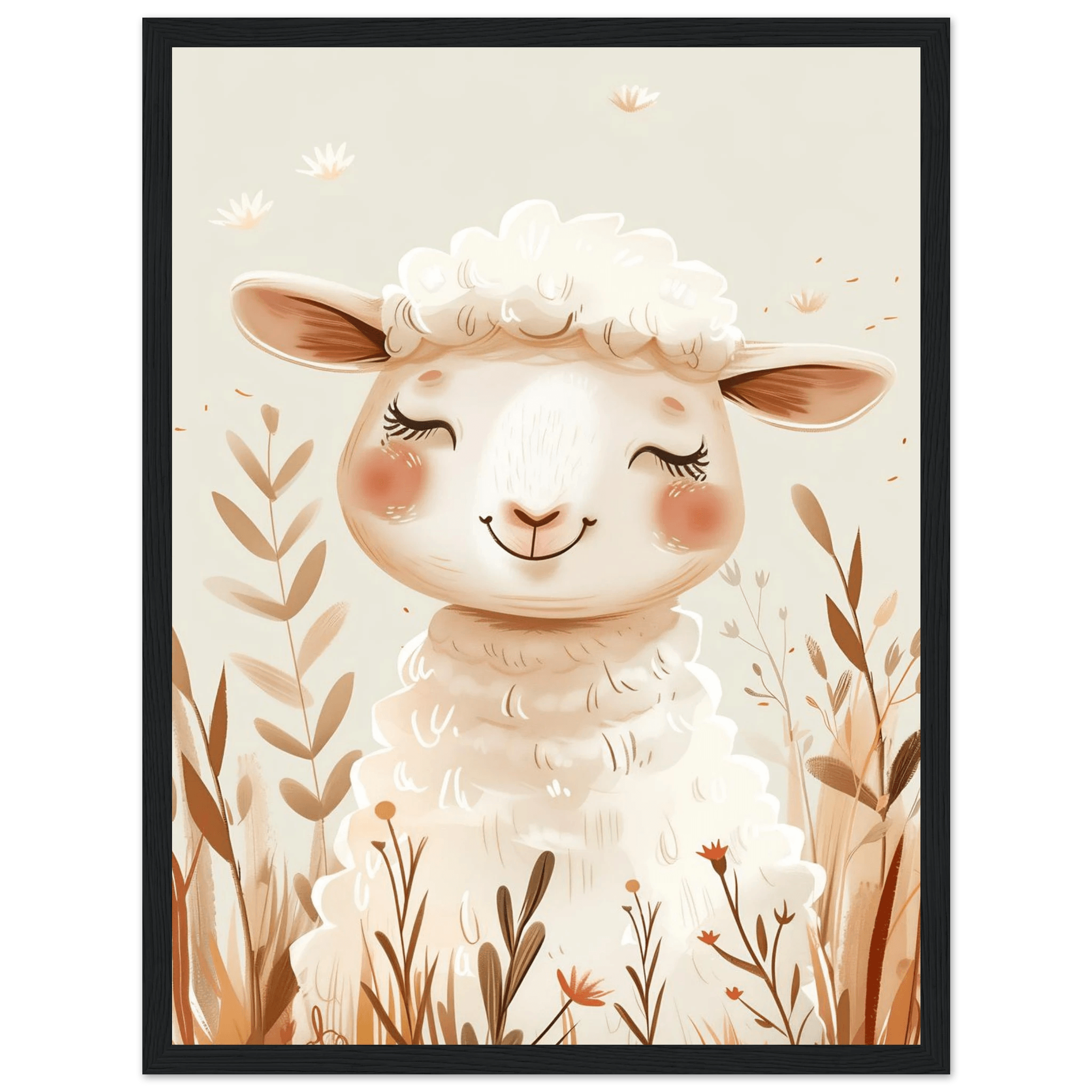 Cute Wooly Sheep - Poster - Arthena