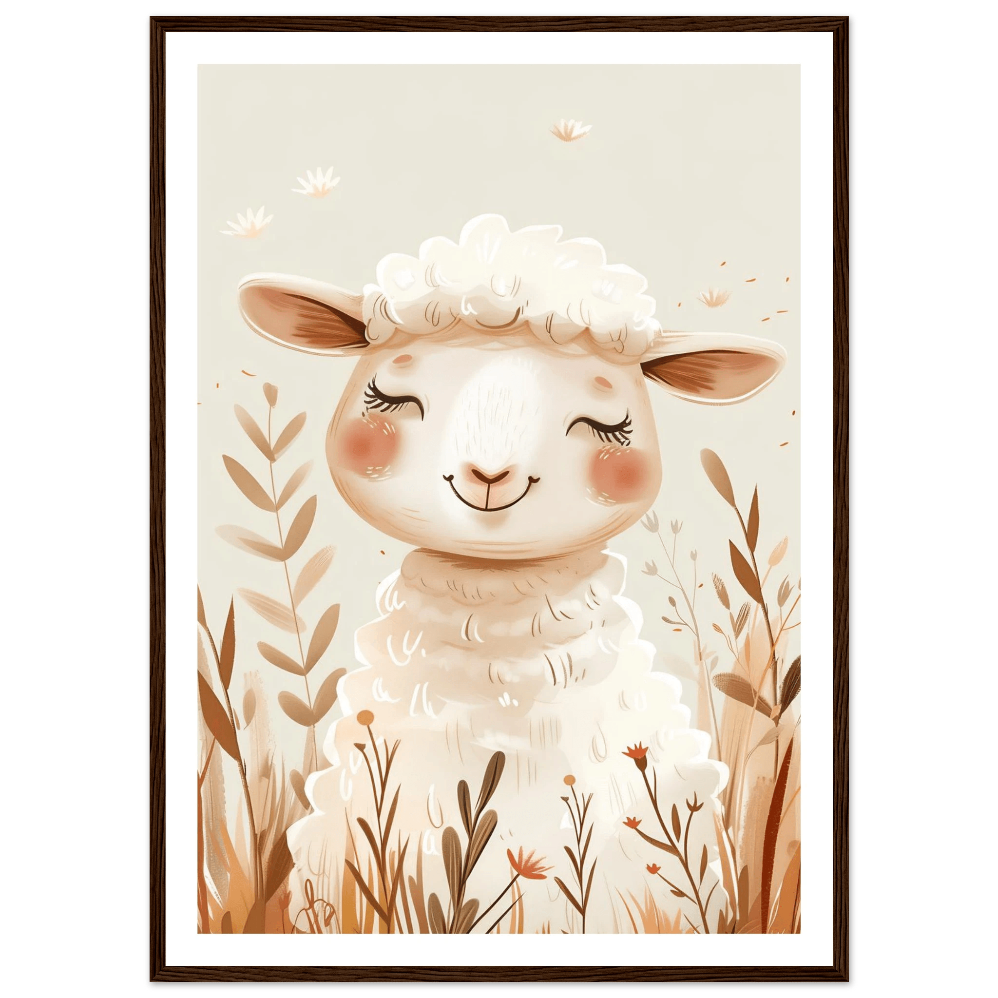 Cute Wooly Sheep - Poster - Arthena