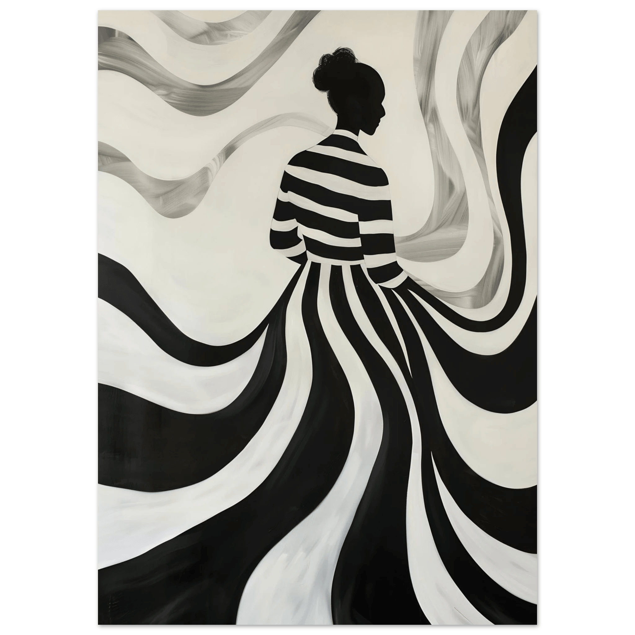 The Striped Silhouette - Poster - Arthena