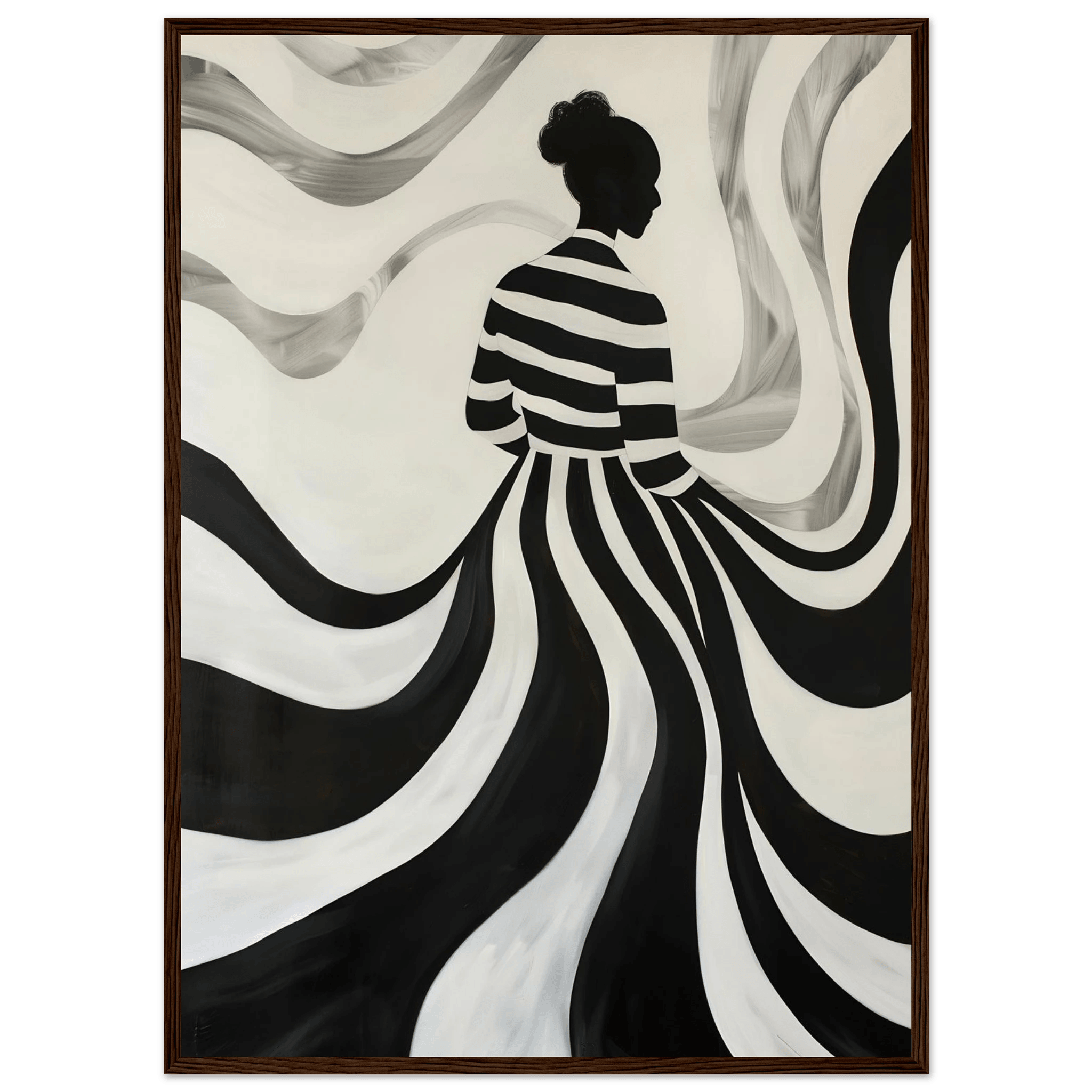 The Striped Silhouette - Poster - Arthena