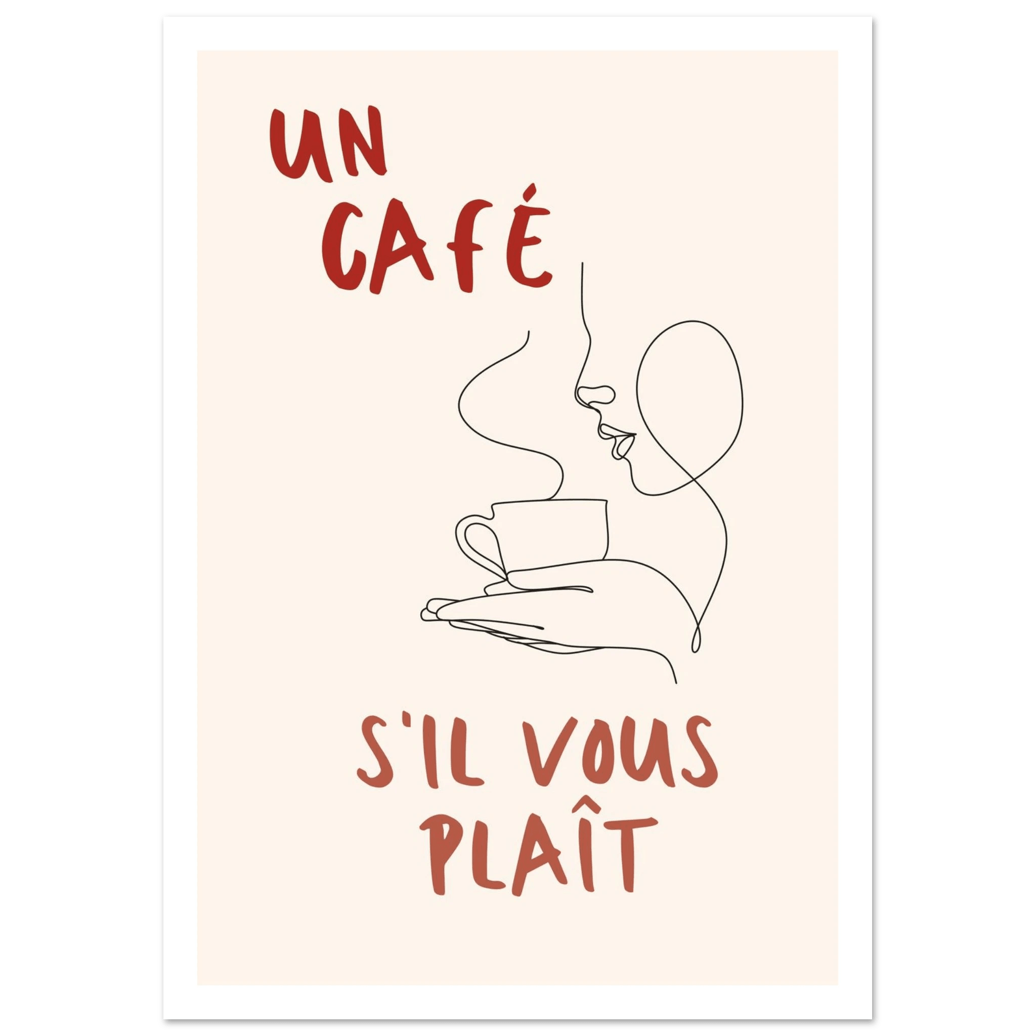 Un Café S'il Vous Plait - Poster - Arthena