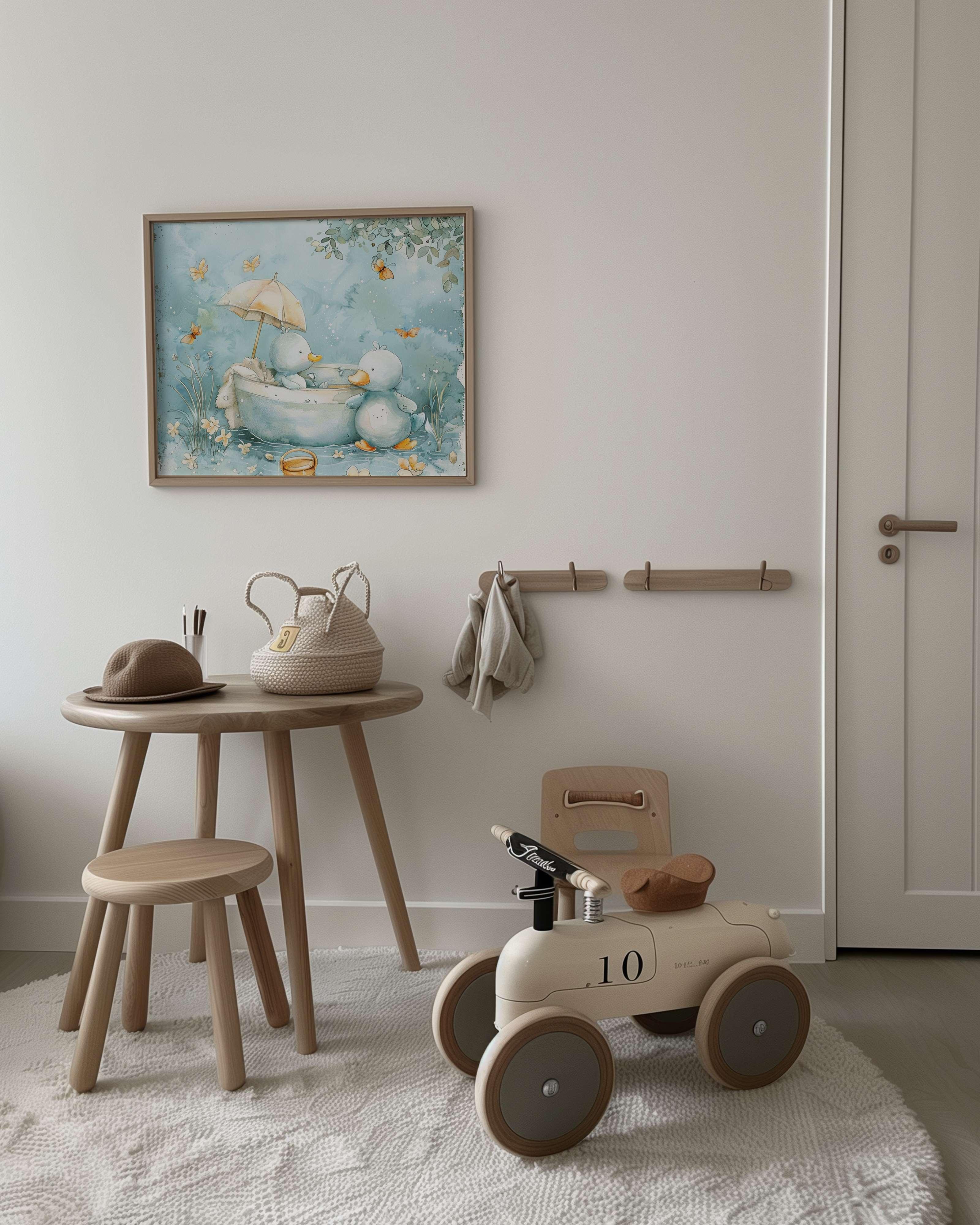 Bathing Ducks - poster - Arthena