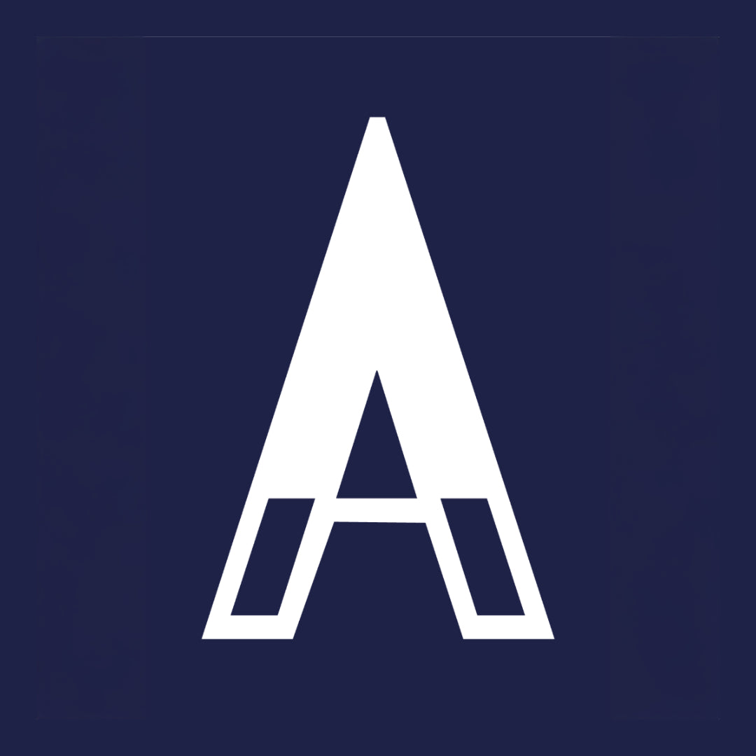 Arthena kvadratisk logga blå