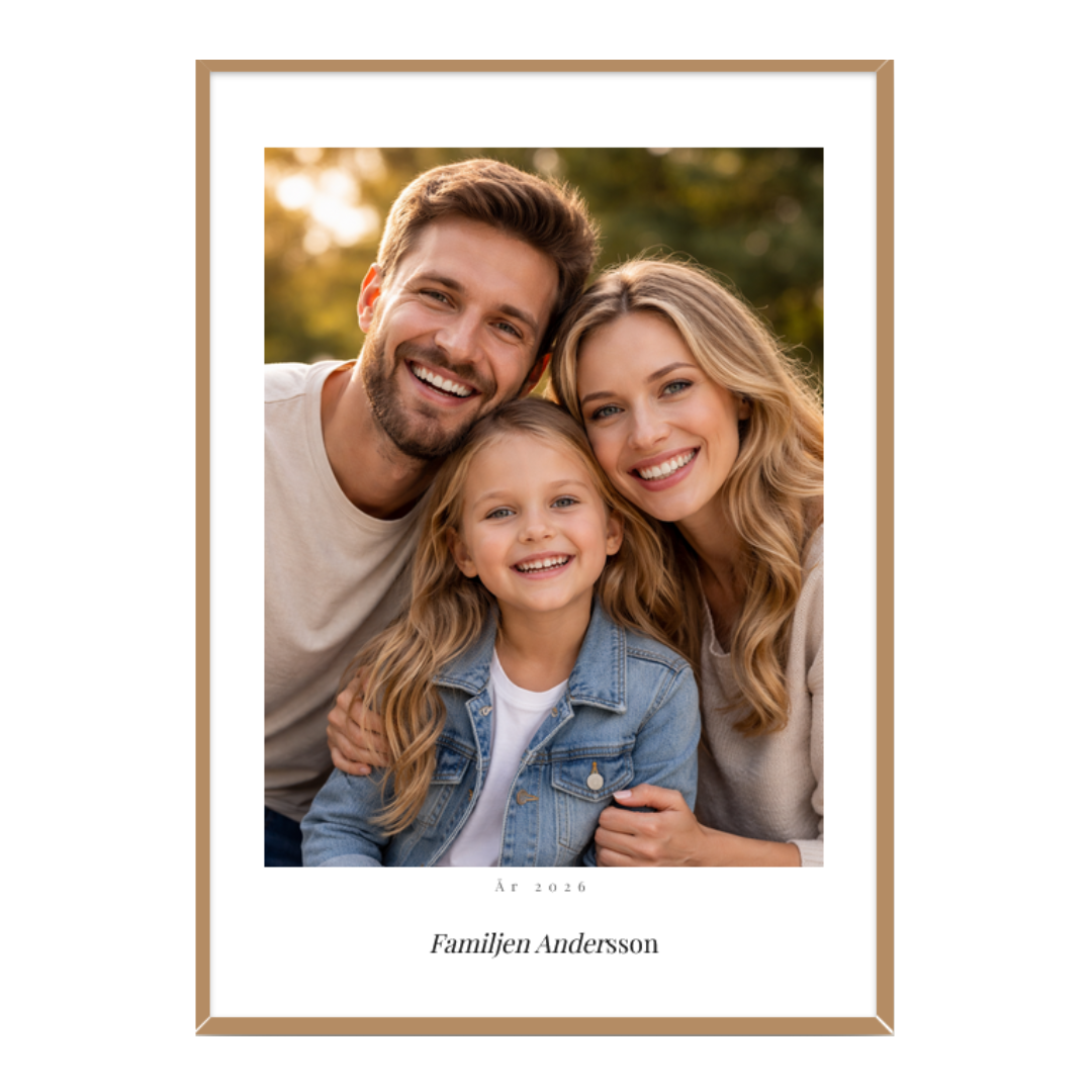 Personlig fototavla med eget foto
