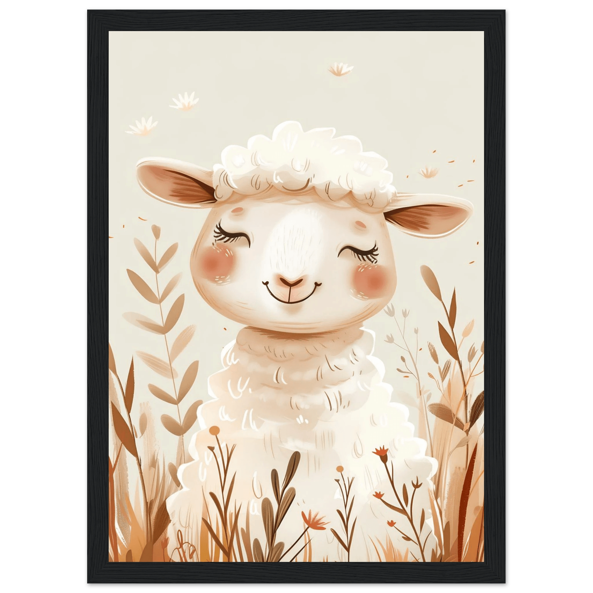 Cute Wooly Sheep - Poster - Arthena