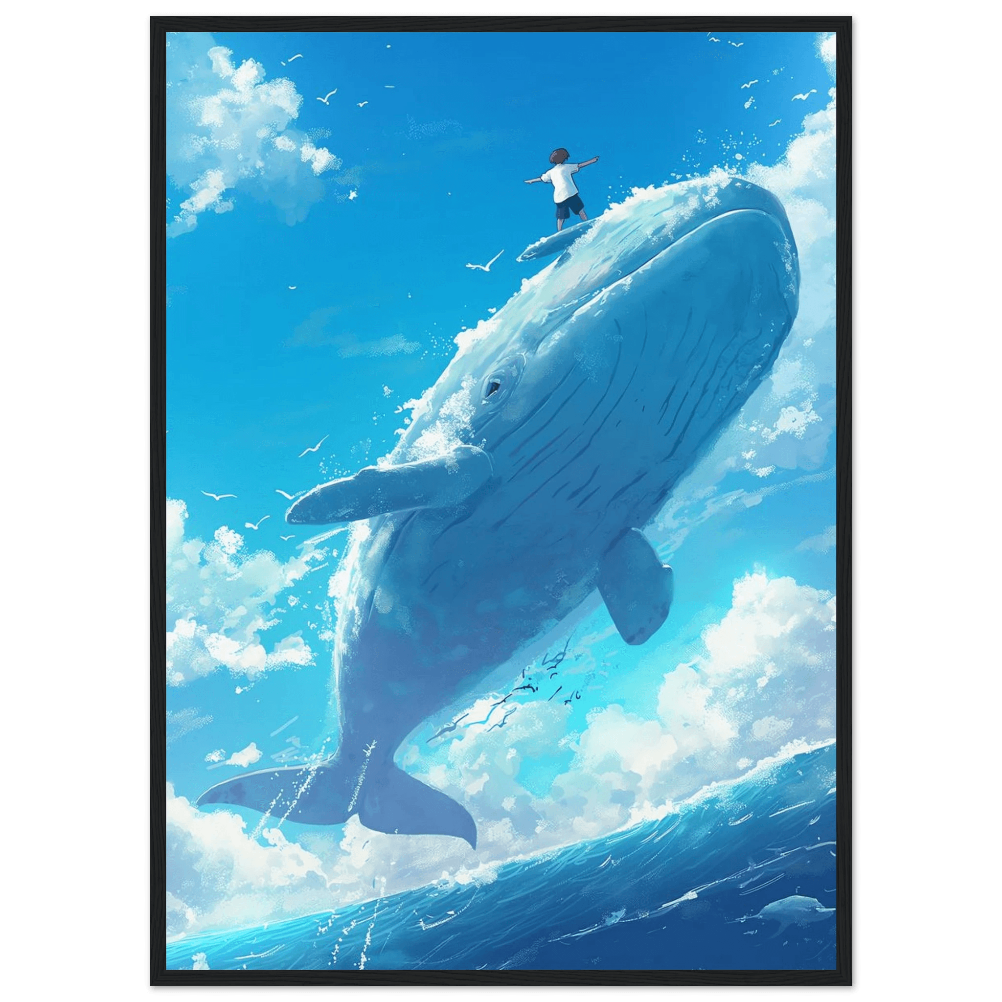 Surfing Whale - Poster - Arthena