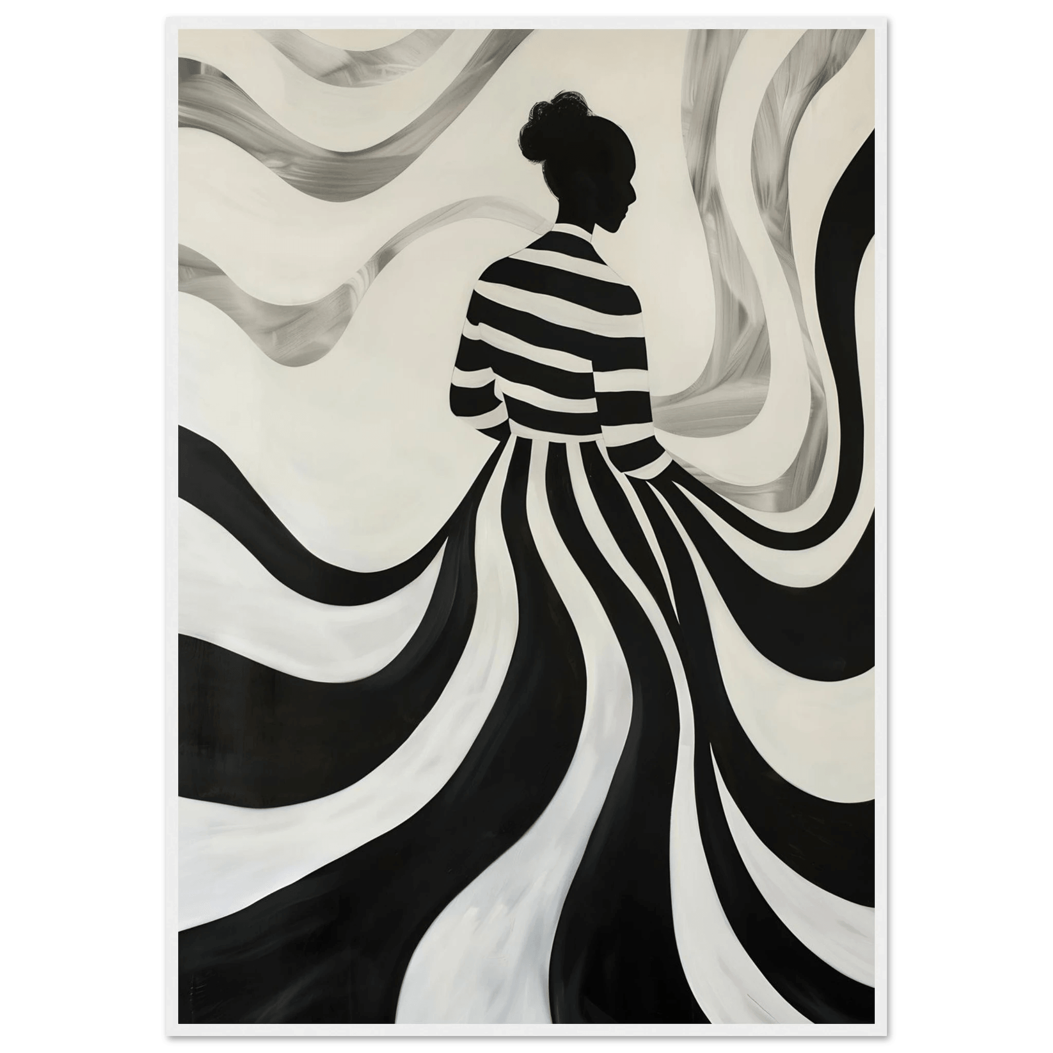 The Striped Silhouette - Poster - Arthena