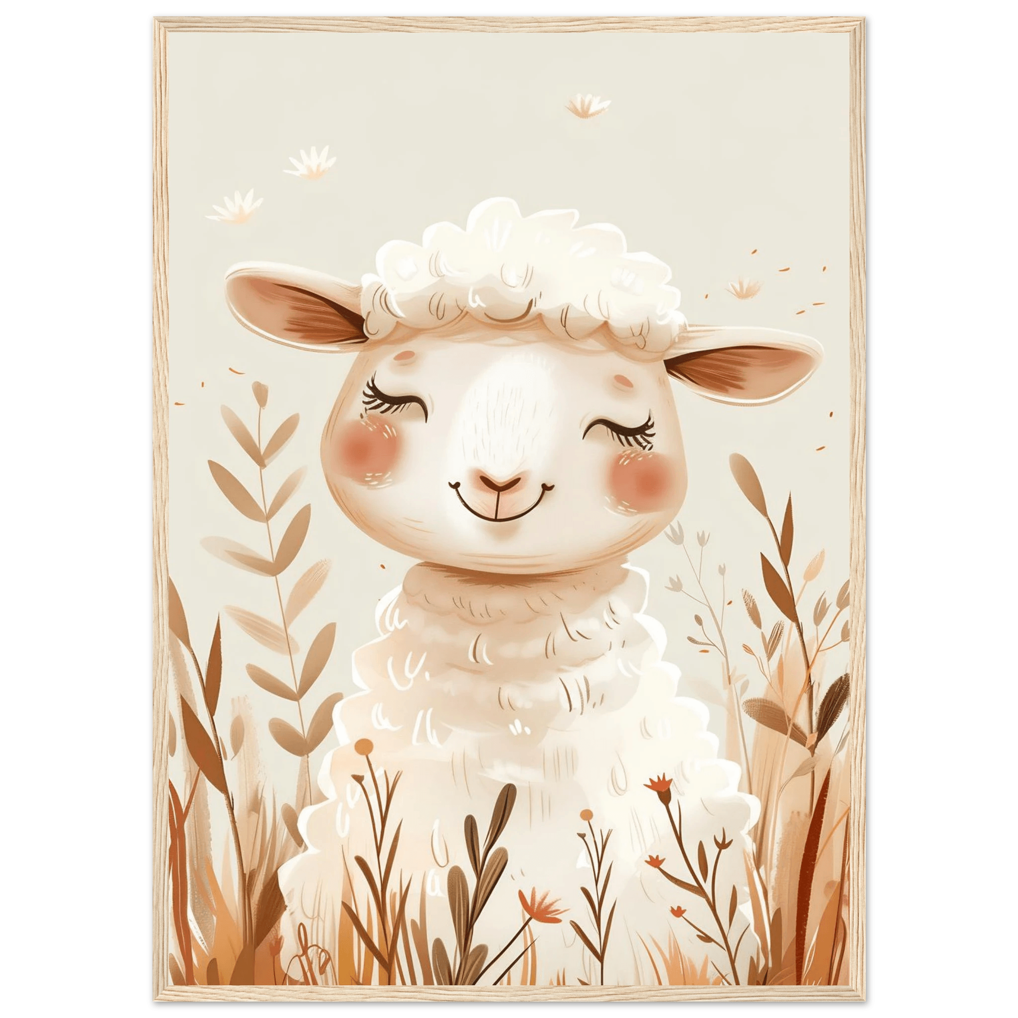 Cute Wooly Sheep - Poster - Arthena