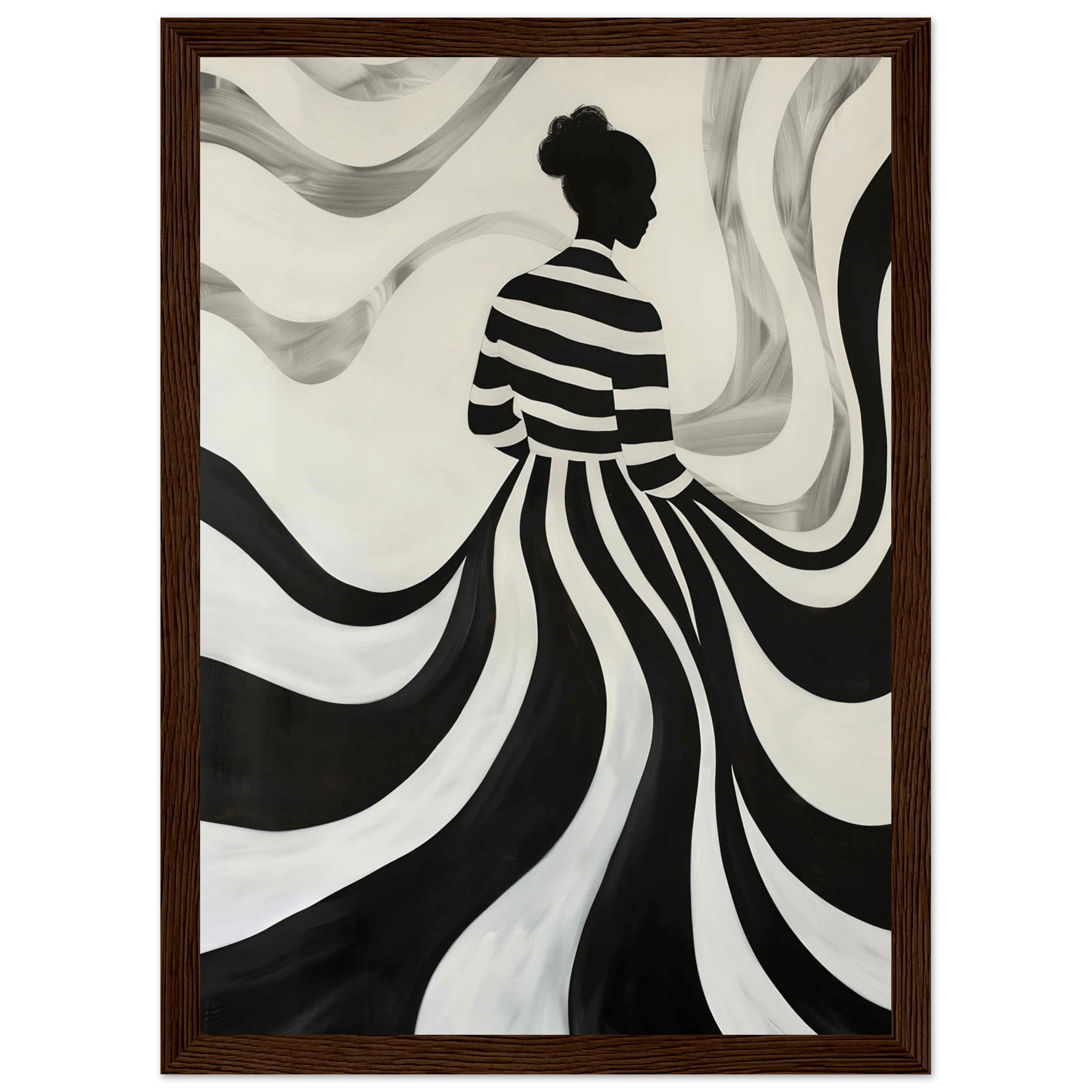 The Striped Silhouette - Poster - Arthena