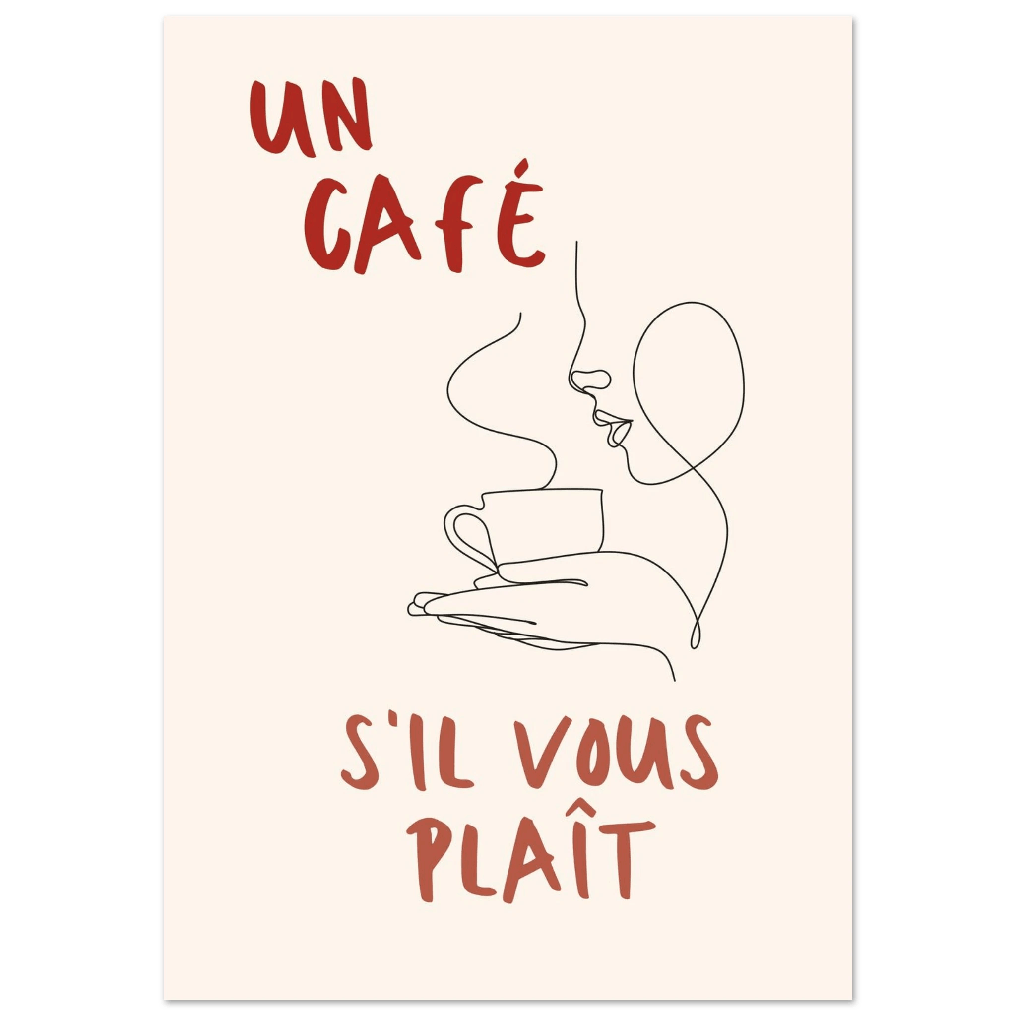 Un Café S'il Vous Plait - Poster - Arthena