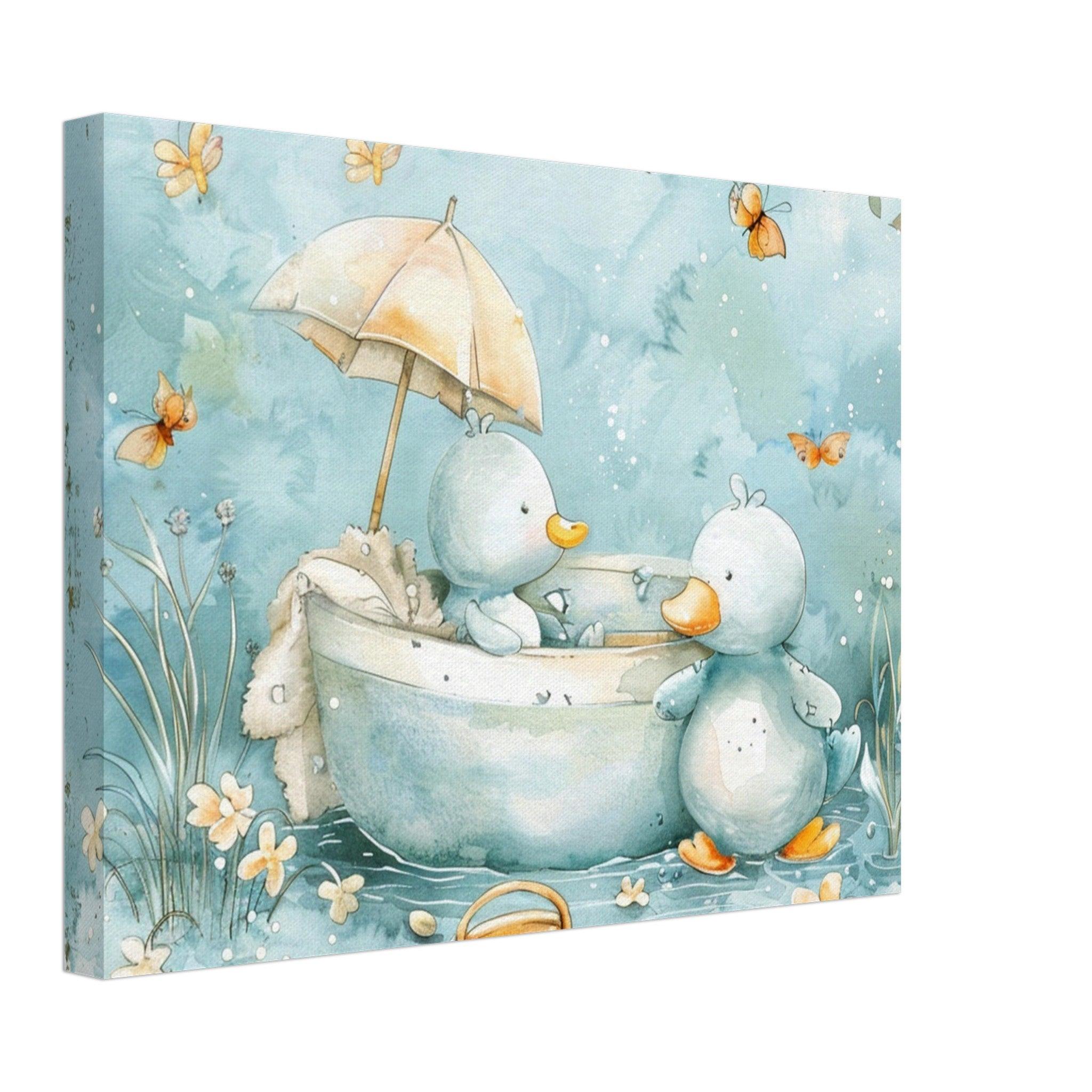 Bathing ducks - Canvas - Arthena