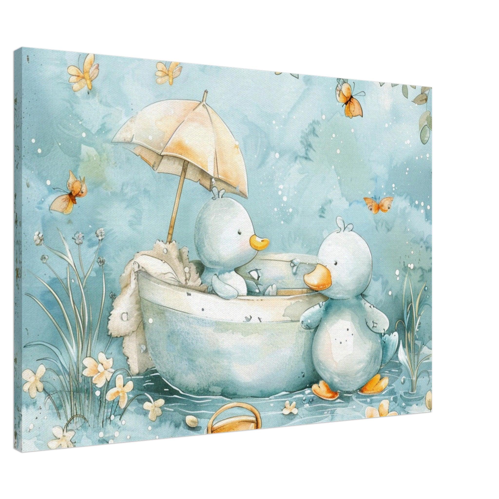 Bathing ducks - Canvas - Arthena