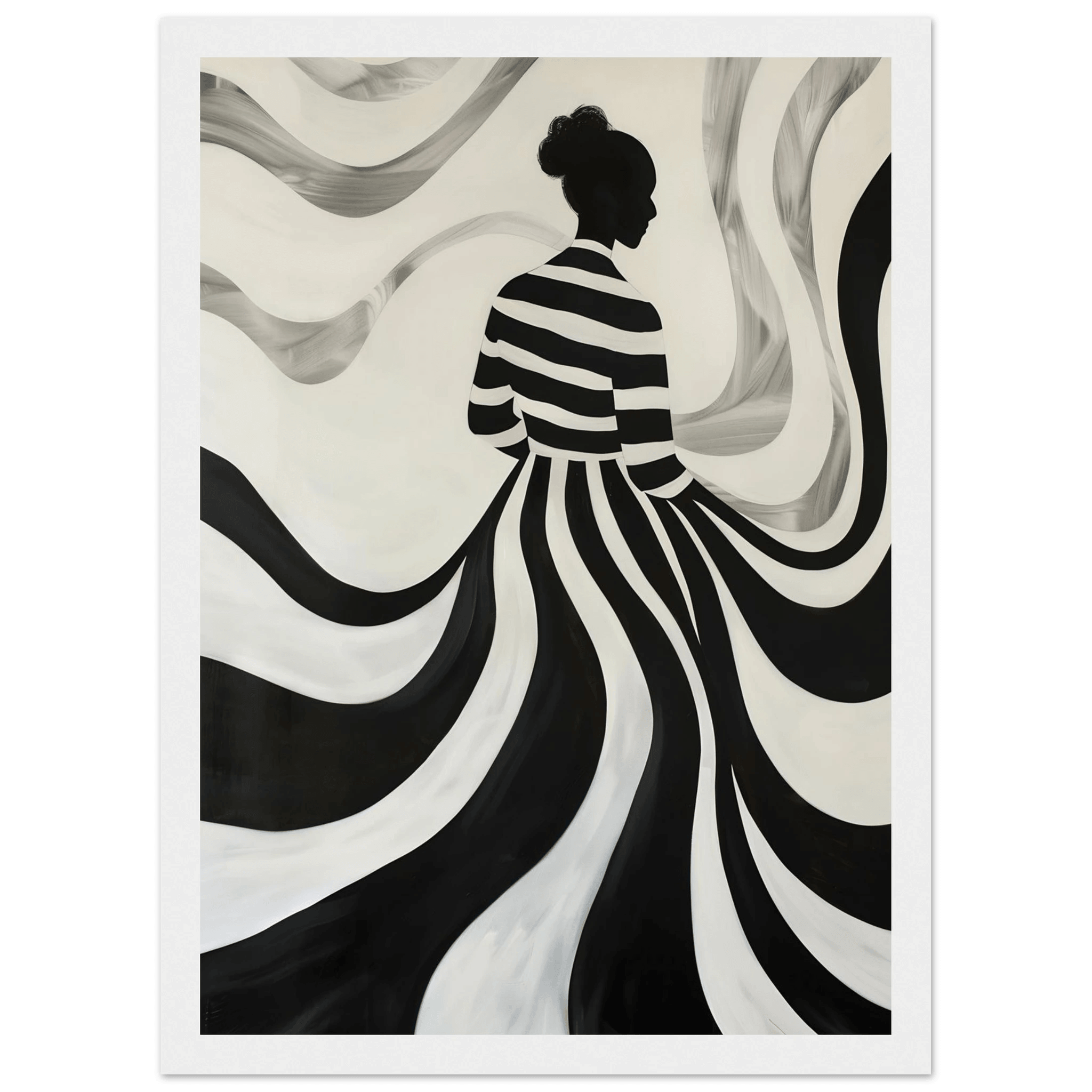 The Striped Silhouette - Poster - Arthena