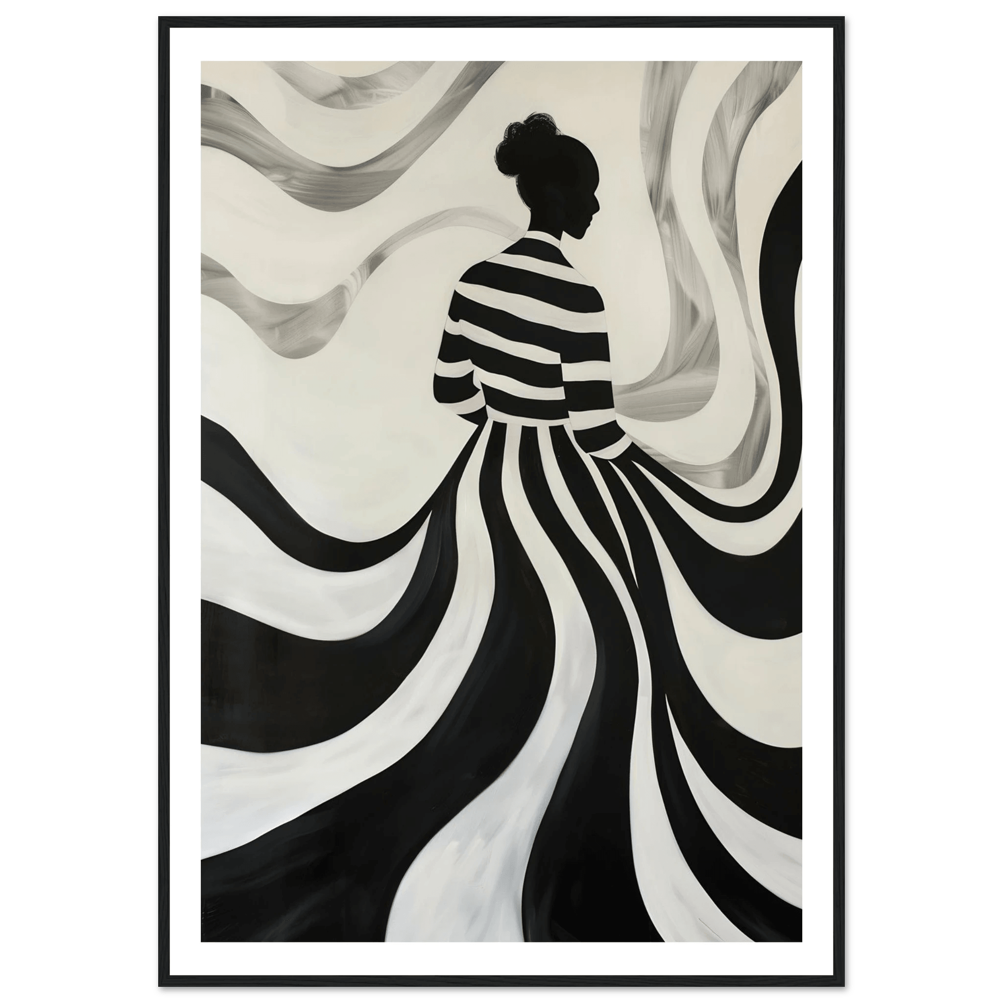 The Striped Silhouette - Poster - Arthena