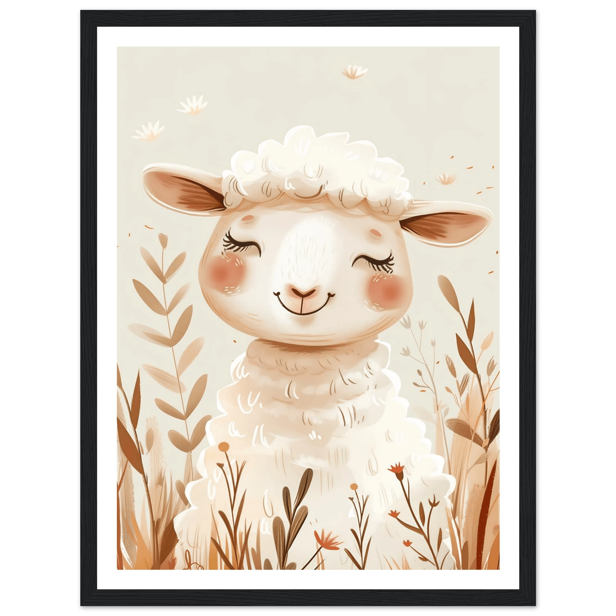 Cute Wooly Sheep - Poster - Arthena