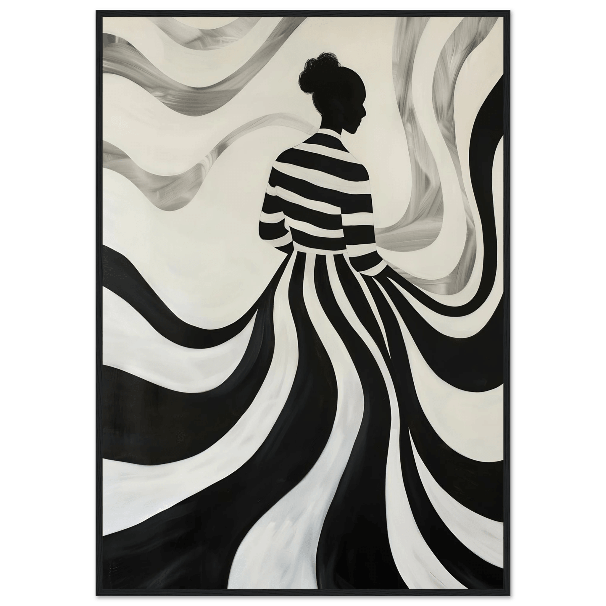 The Striped Silhouette - Poster - Arthena