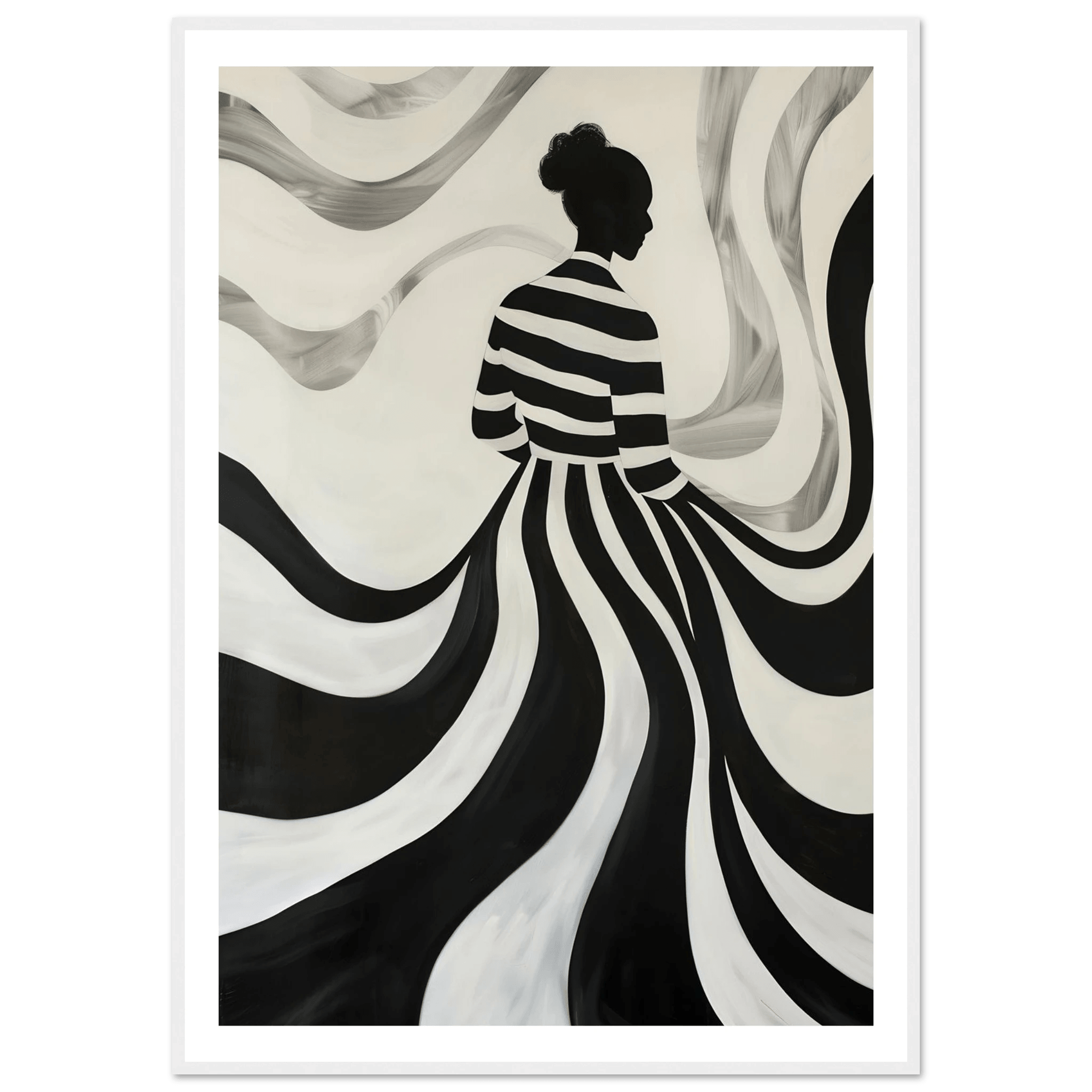 The Striped Silhouette - Poster - Arthena